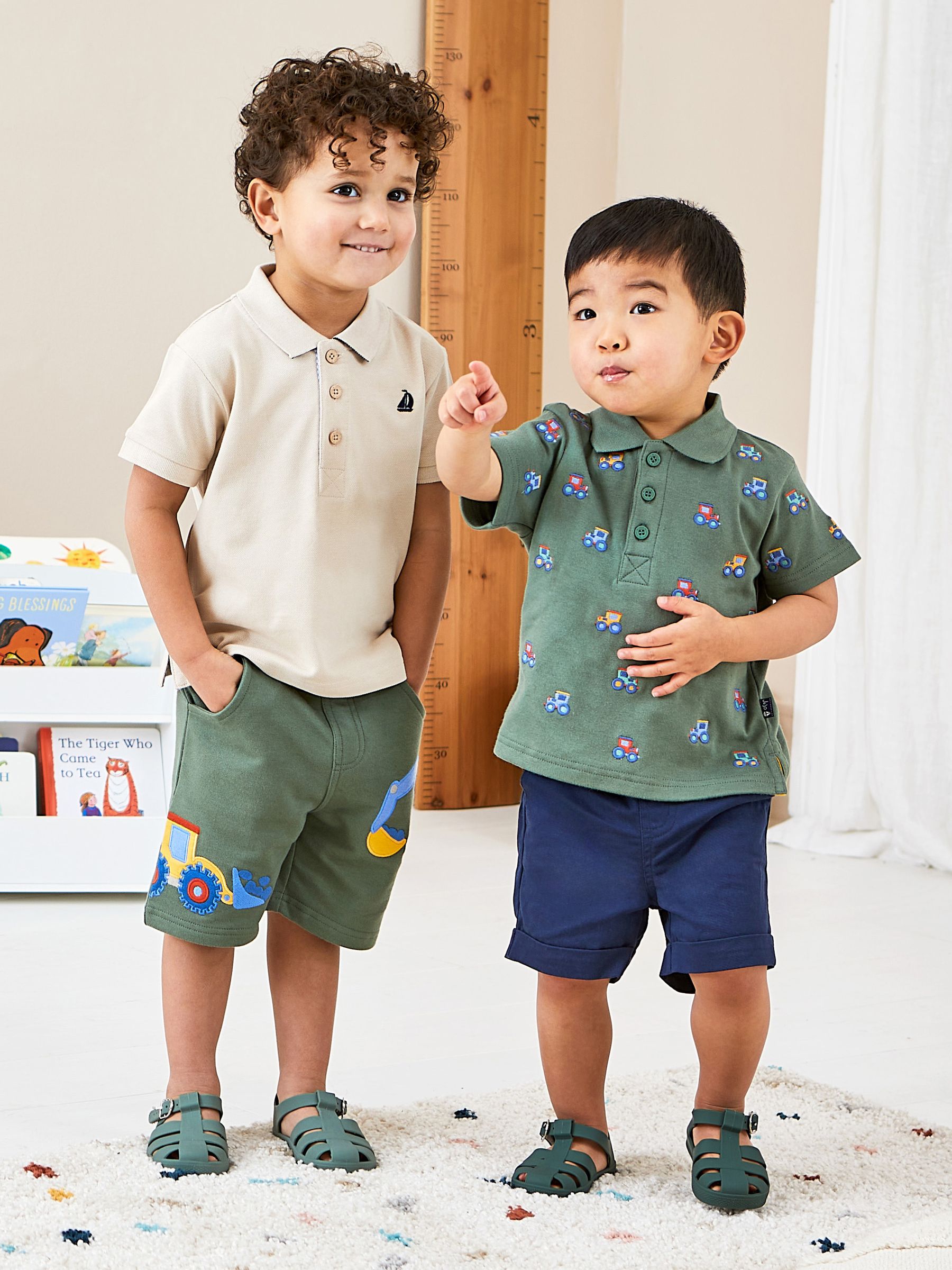Navy Blue Twill Chino Shorts - Image 2 of 4
