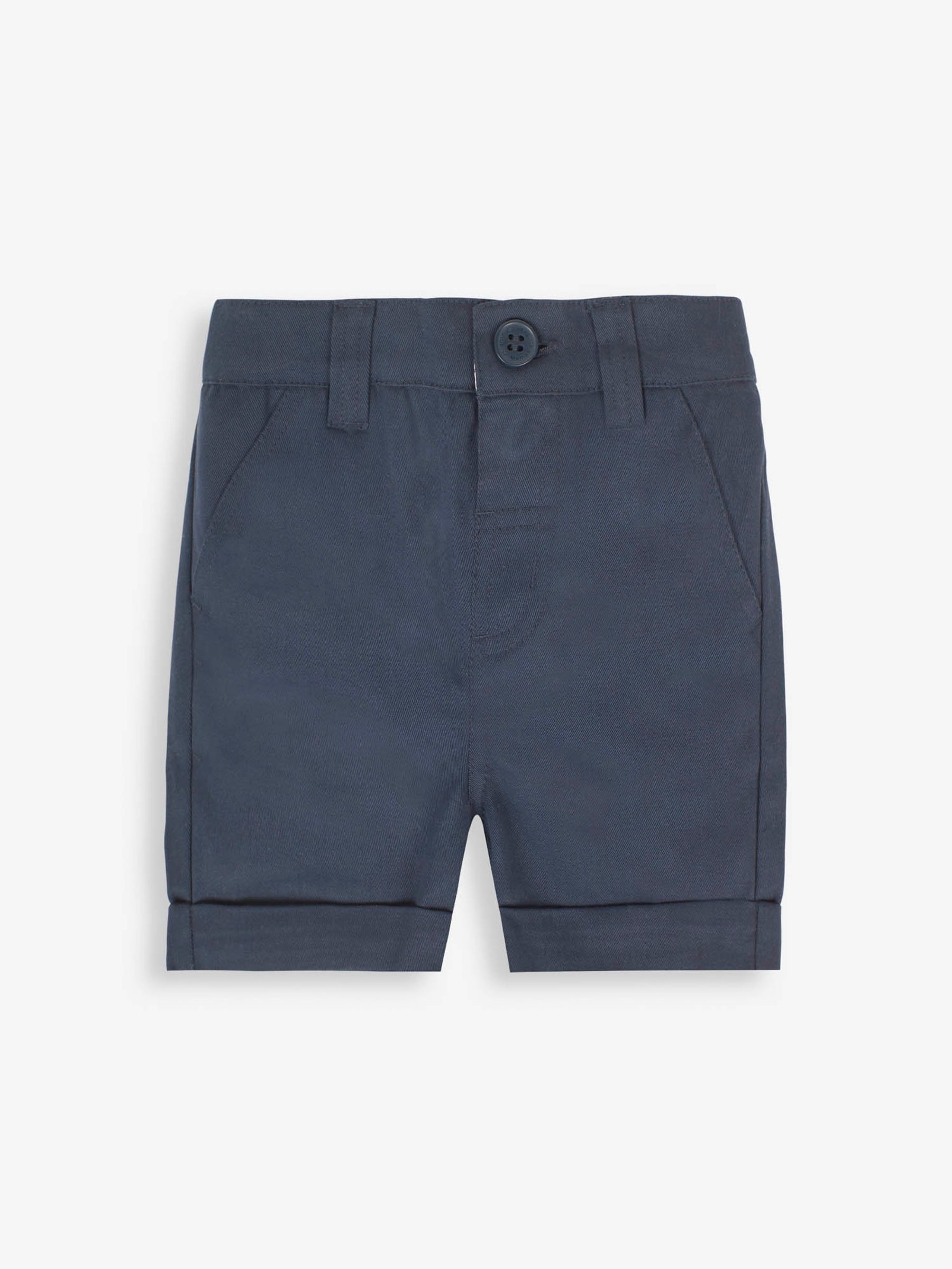 Navy Blue Twill Chino Shorts - Image 4 of 4