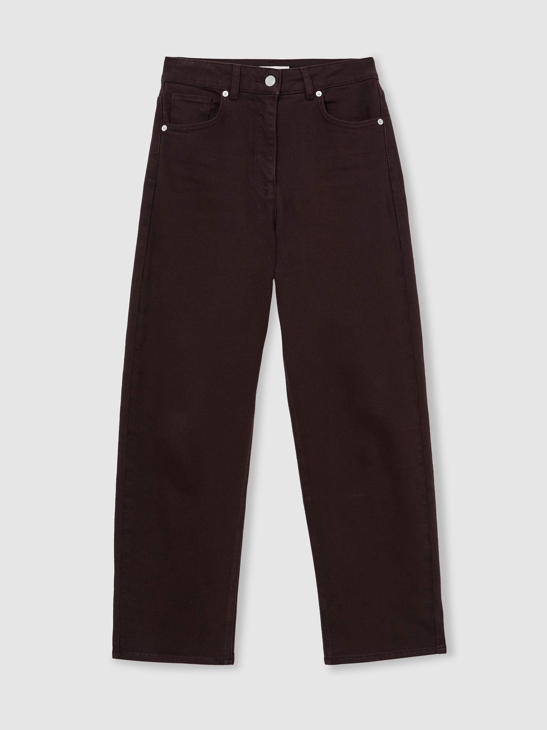 Mid-Rise Straight-Leg Jeans in Grape - Image 2 of 8