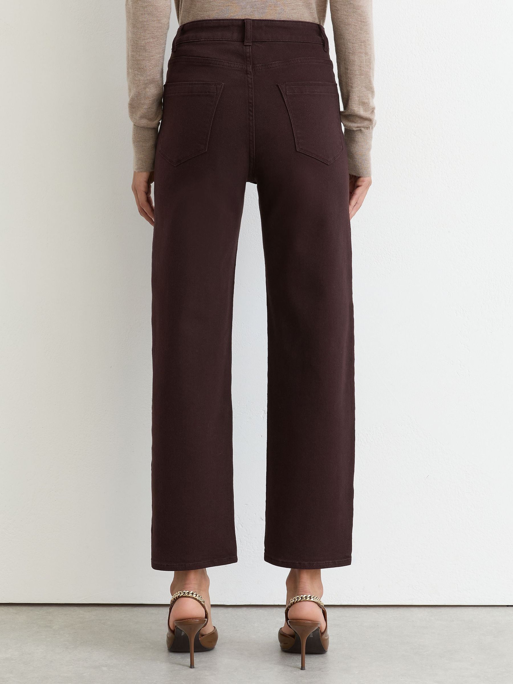 Mid-Rise Straight-Leg Jeans in Grape - Image 4 of 8
