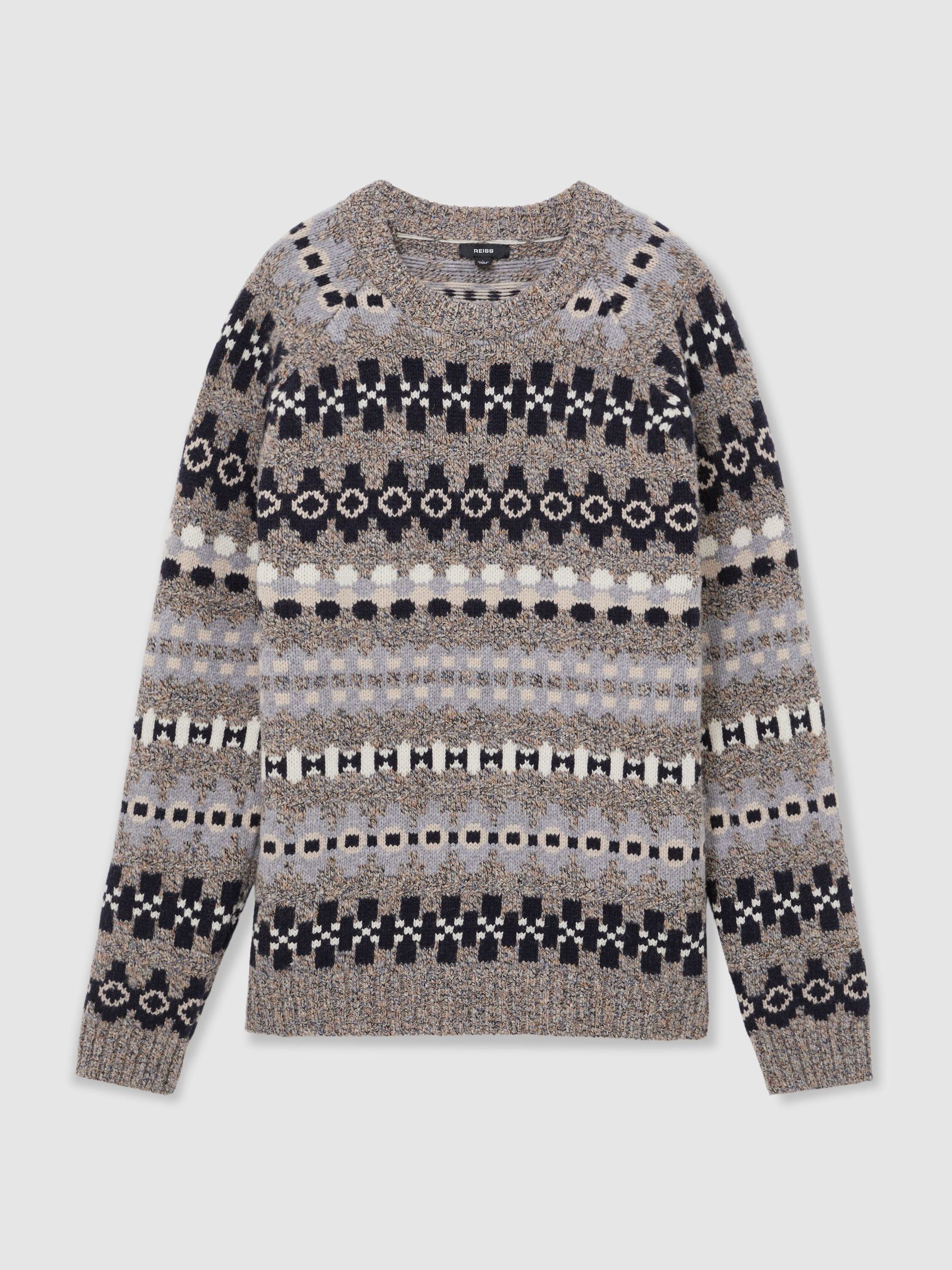 Wool-Blend Tweed-Jacquard Crew-Neck Jumper in Soft Blue - Image 2 of 7
