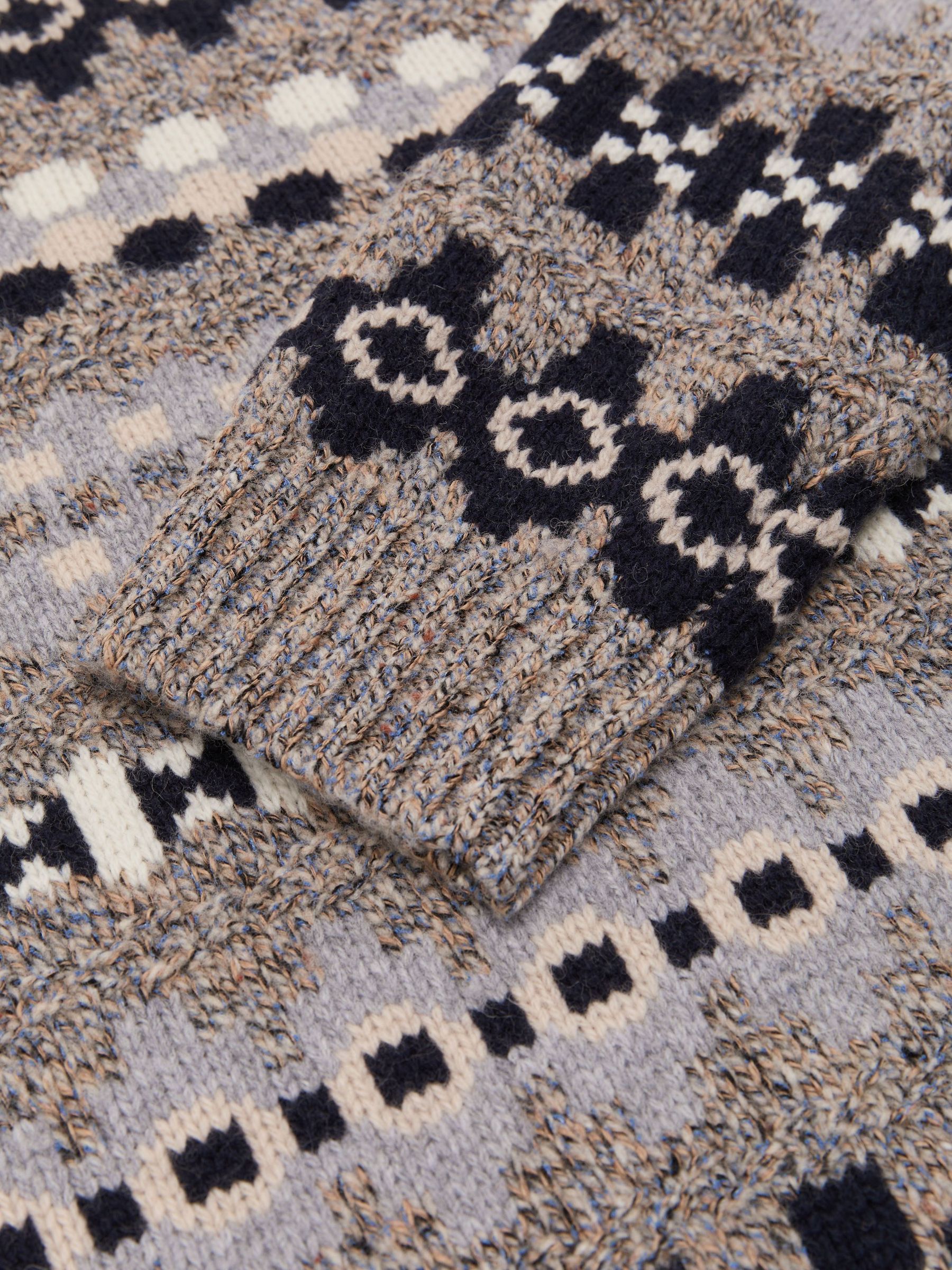 Wool-Blend Tweed-Jacquard Crew-Neck Jumper in Soft Blue - Image 7 of 7