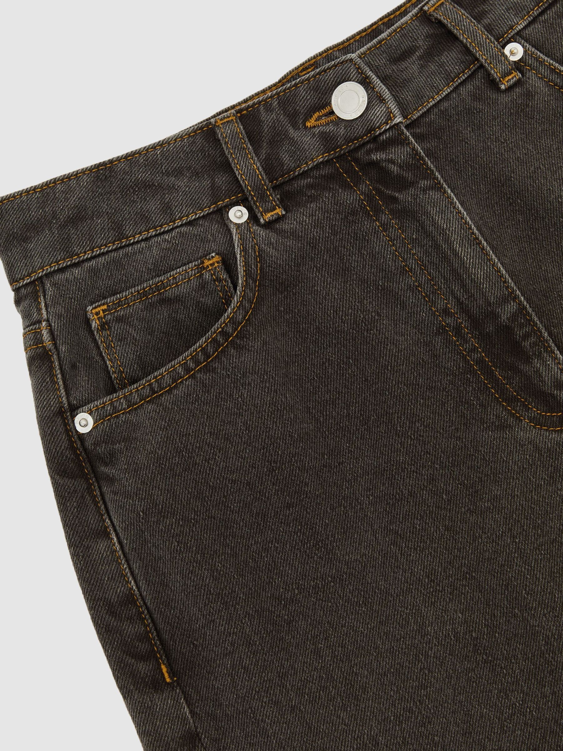 Petite Mid-Rise Straight-Leg Jeans in Mushroom Brown - Image 6 of 7