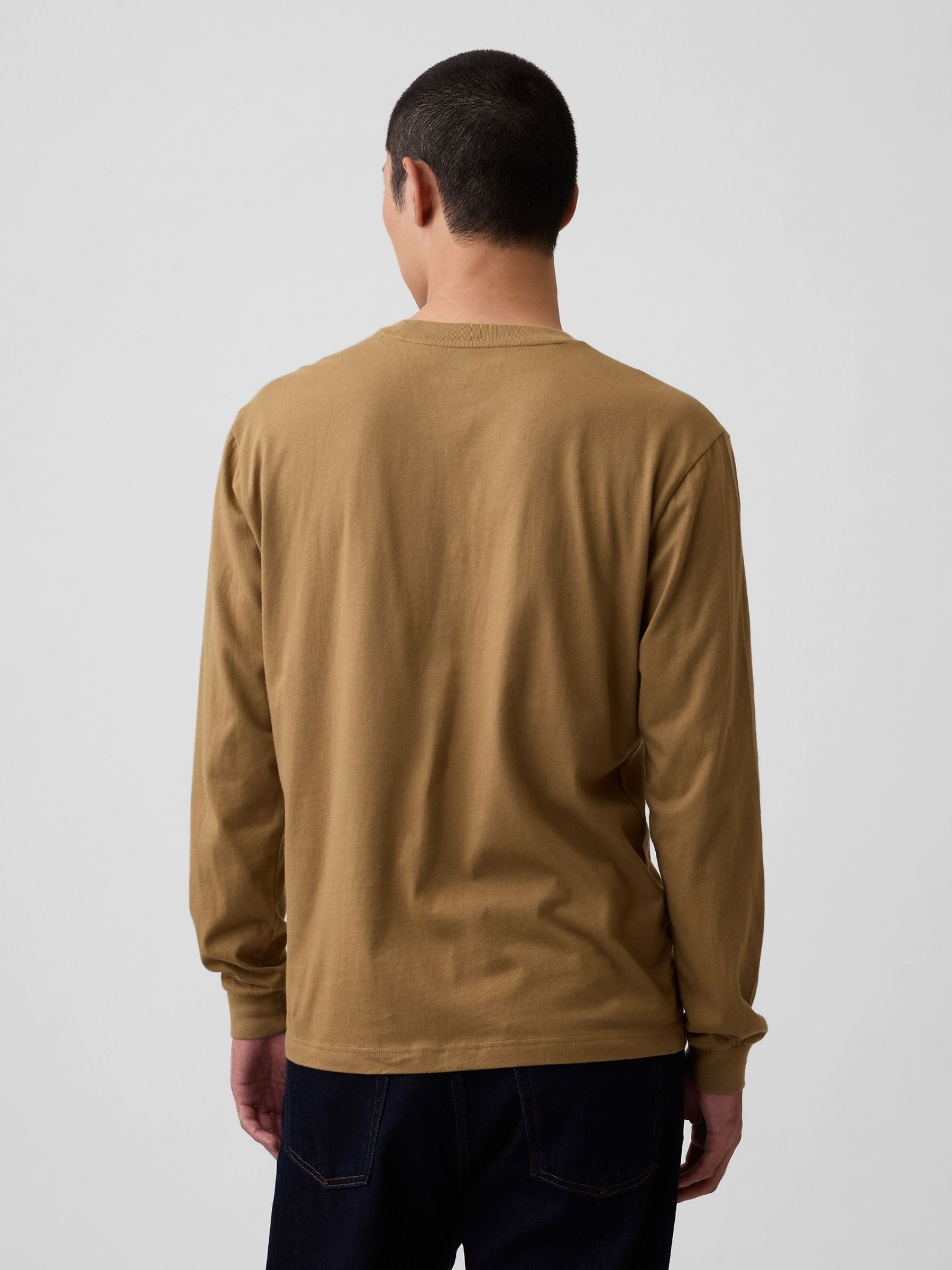 Tan Brown Long Sleeve T-Shirt - Image 1 of 4