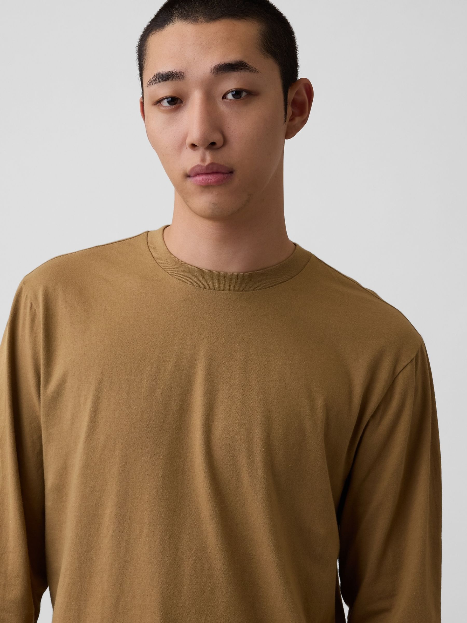Tan Brown Long Sleeve T-Shirt - Image 4 of 4 Tan Brown Long Sleeve T-Shirt - Image 4 of 4
