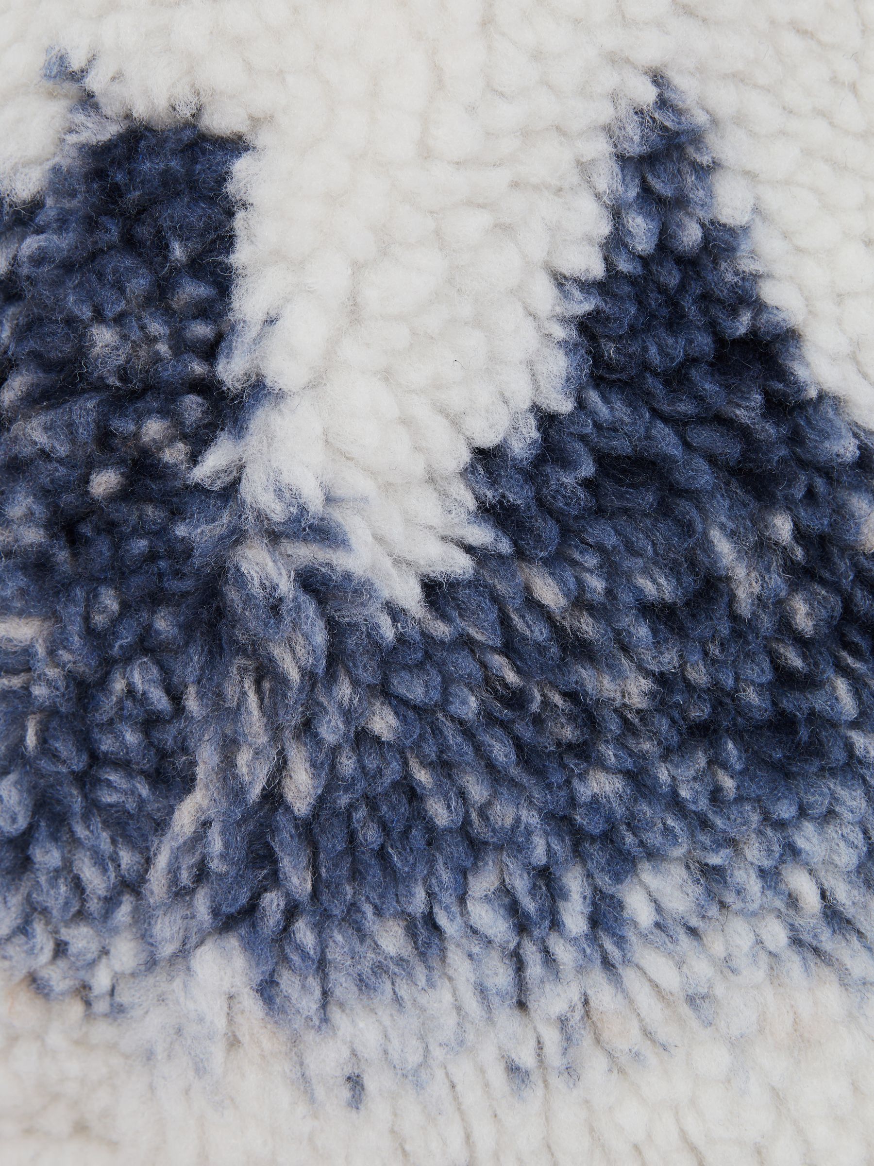 Senior Textured Zip-Through Jacket in Blue Multi - Image 6 of 6