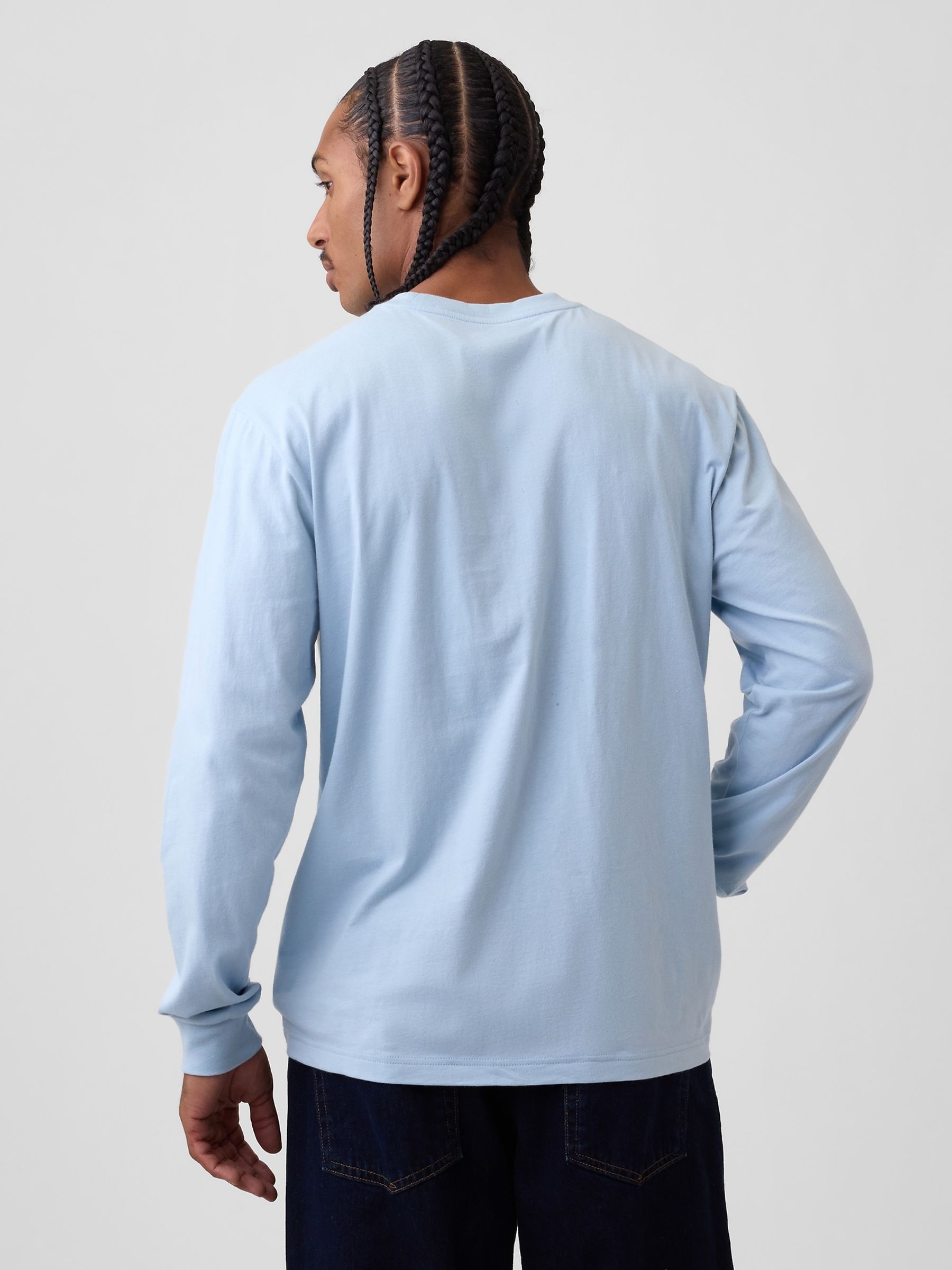 Light Blue Long Sleeve T-Shirt - Image 2 of 4
