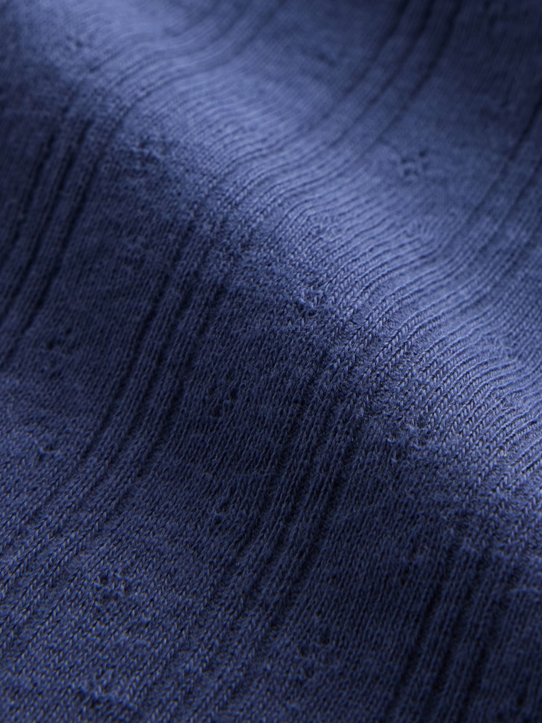 Navy Pointelle Rib Cardigan - Image 5 of 5
