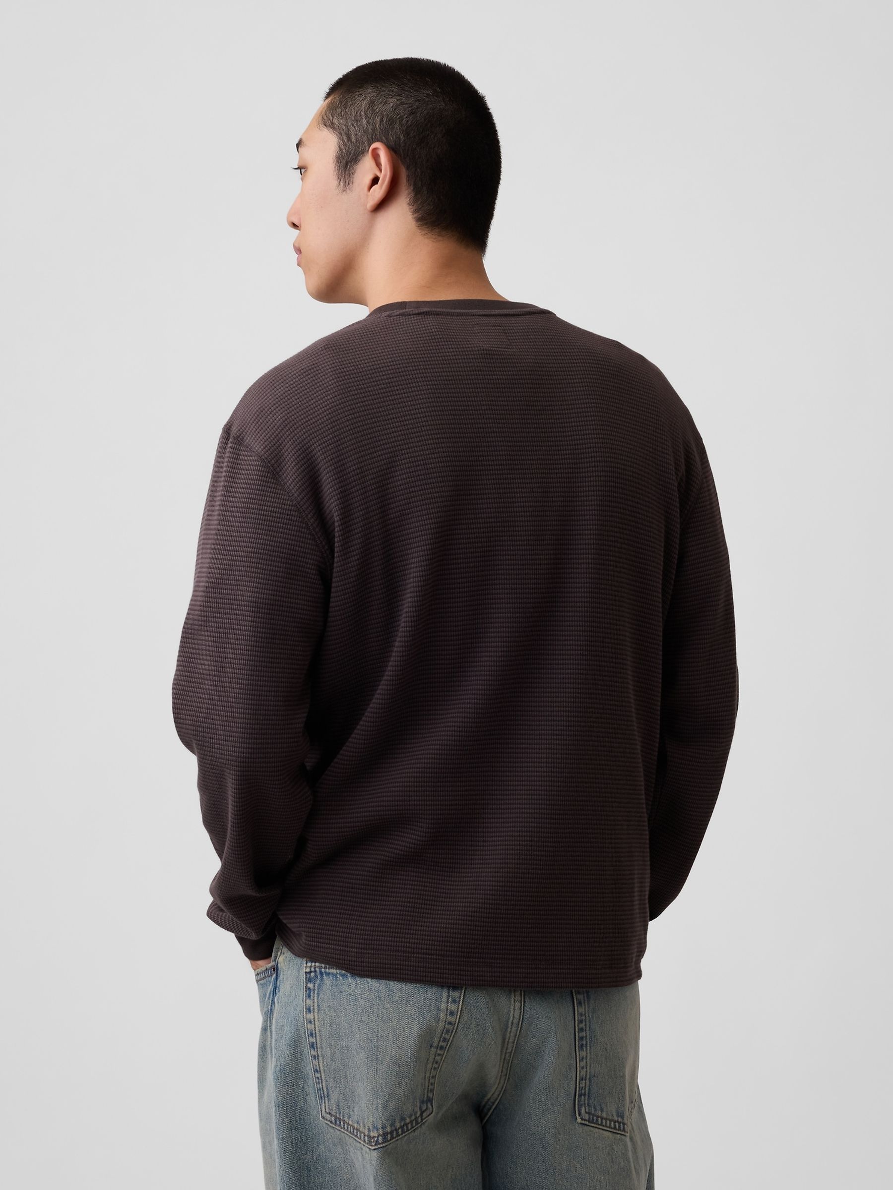 Brown Relaxed Waffle T-Shirt - Image 2 of 4