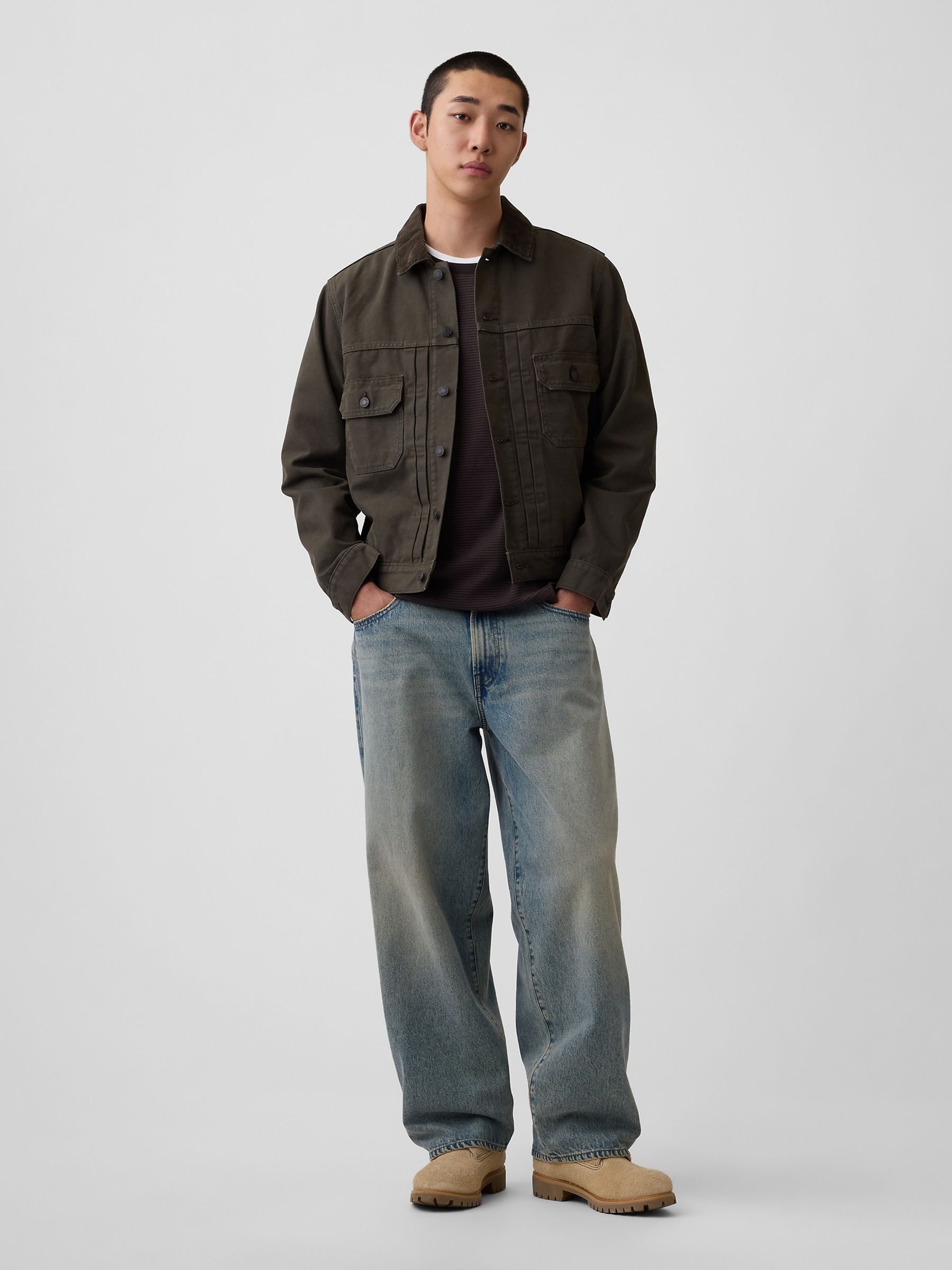 Brown Relaxed Waffle T-Shirt - Image 3 of 4