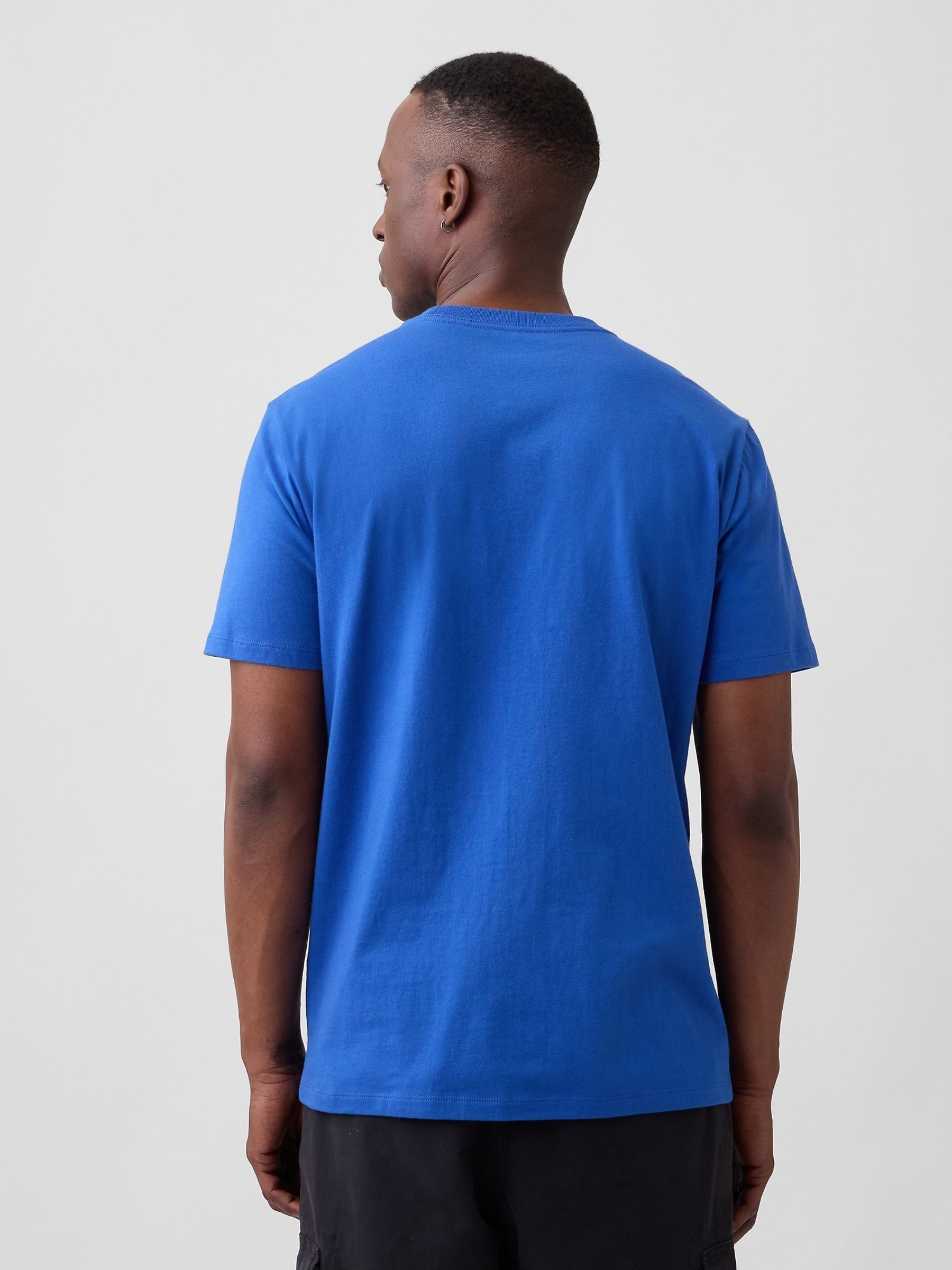 Vivid Blue Everyday Soft Logo T-Shirt - Image 2 of 5