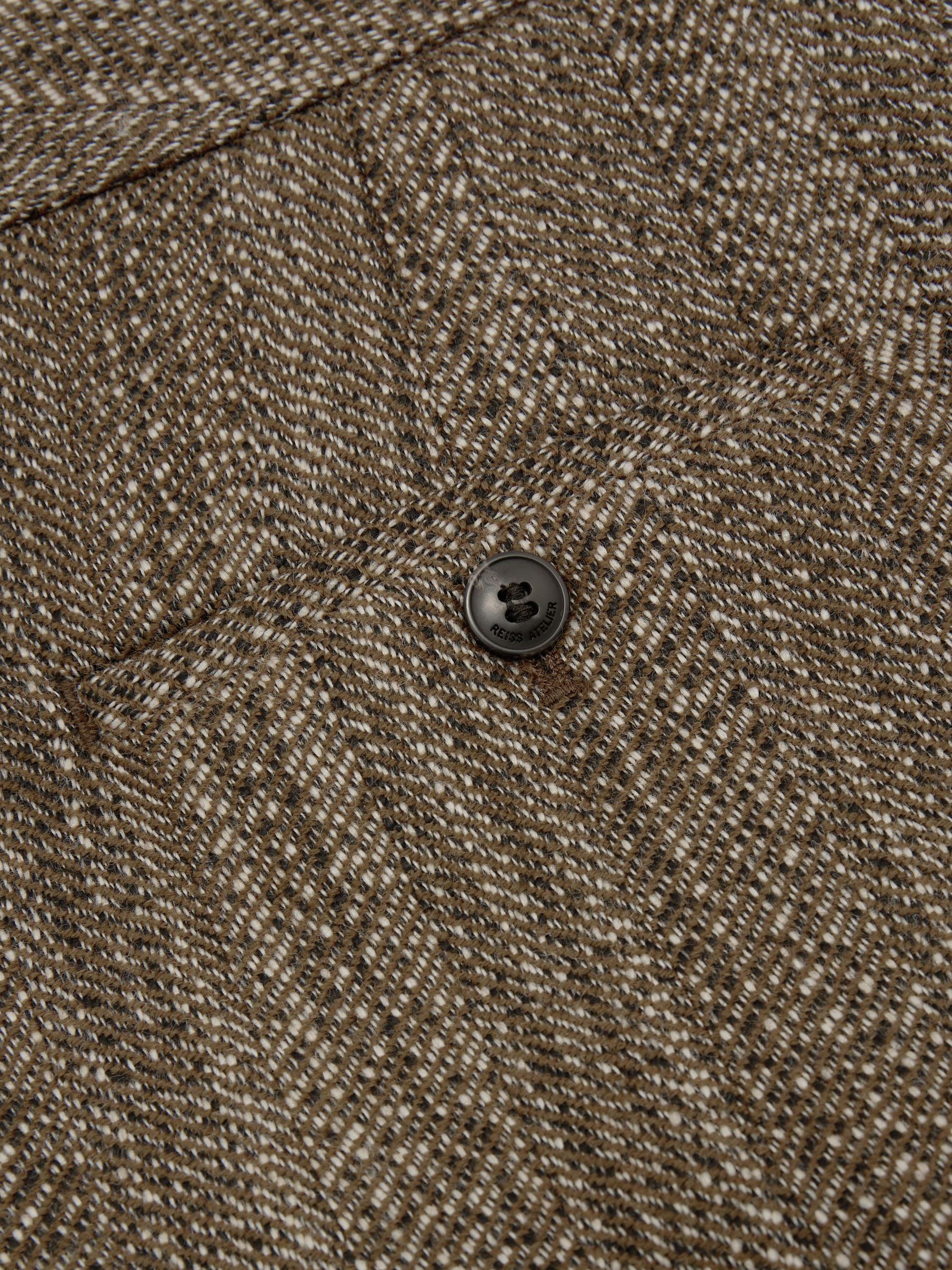 Atelier Wool-Blend Textured Wide-Leg Trousers in Brown - Image 10 of 10