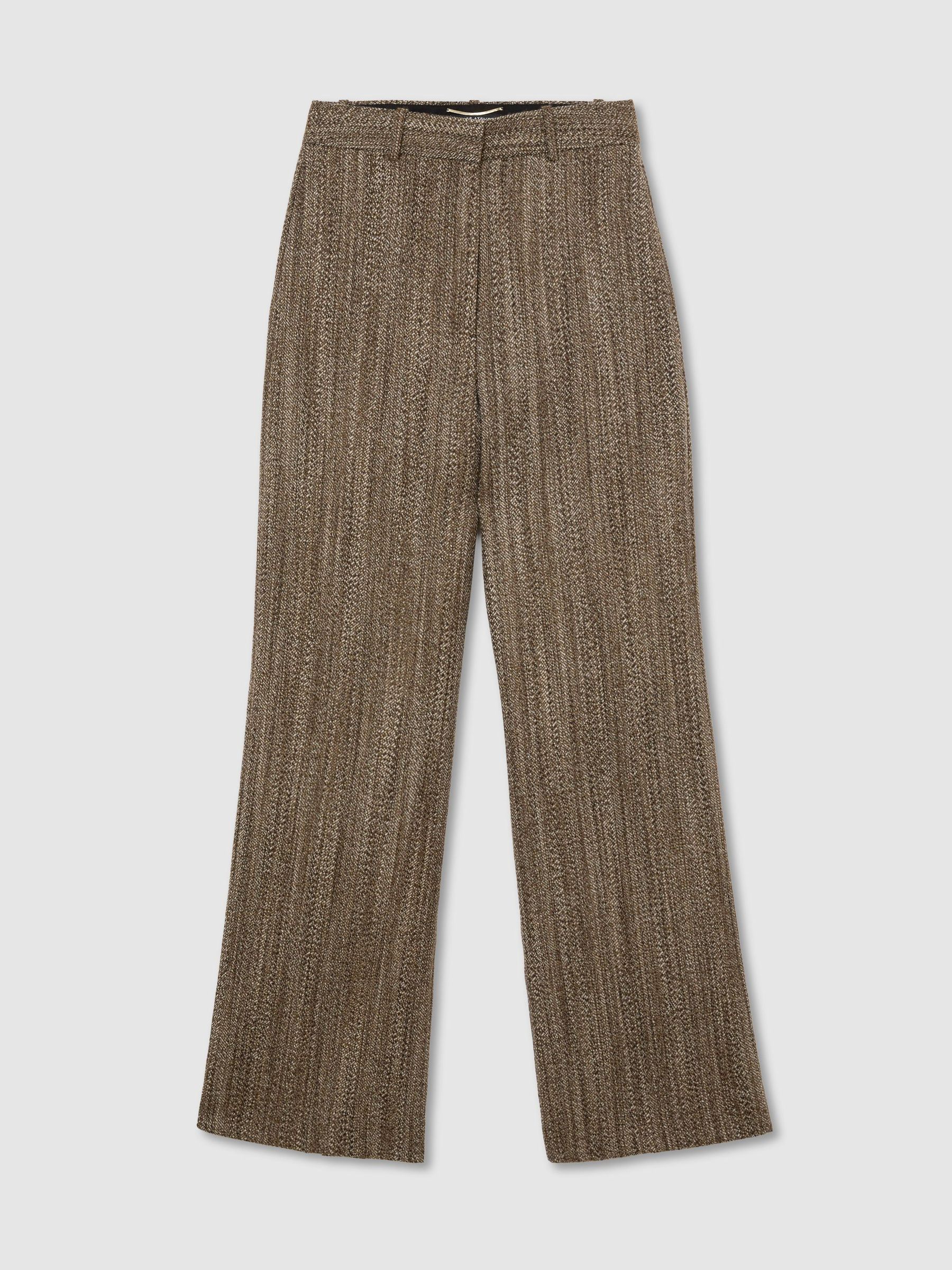 Atelier Wool-Blend Textured Wide-Leg Trousers in Brown - Image 2 of 10 Atelier Wool-Blend Textured Wide-Leg Trousers in Brown - Image 2 of 10