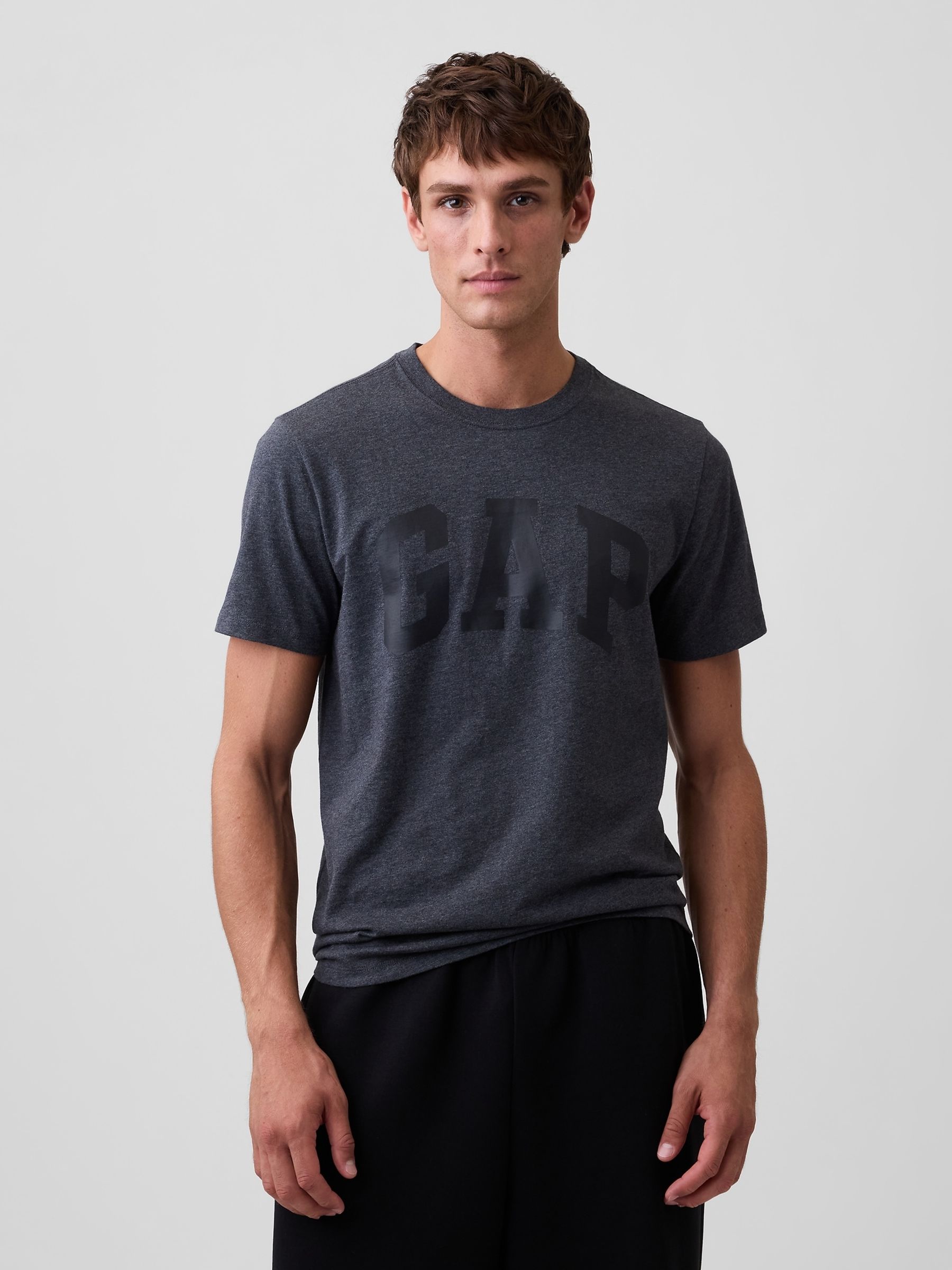 Dark Grey Everyday Soft Logo T-Shirt - Image 1 of 4