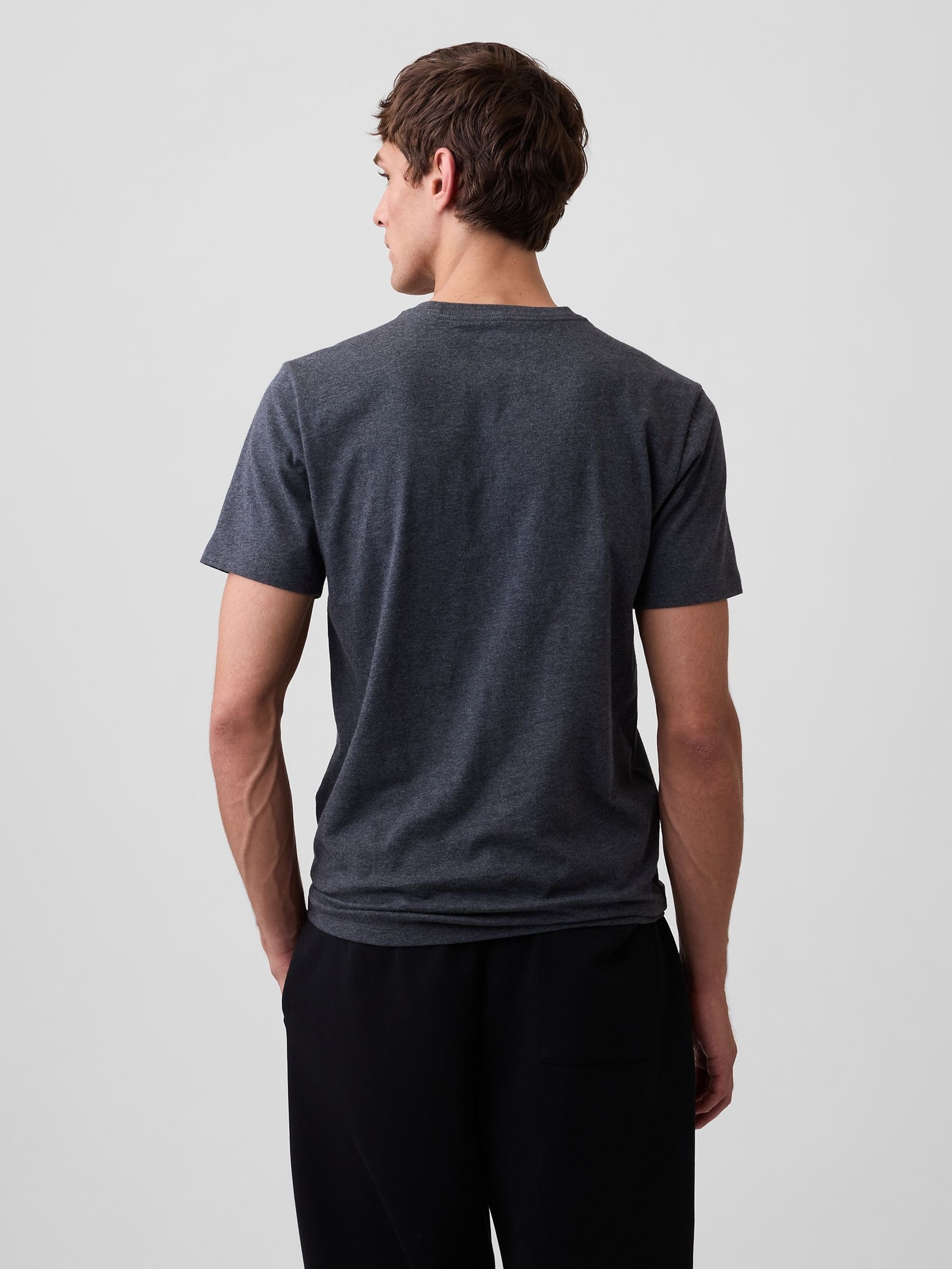 Dark Grey Everyday Soft Logo T-Shirt - Image 2 of 4 Dark Grey Everyday Soft Logo T-Shirt - Image 2 of 4