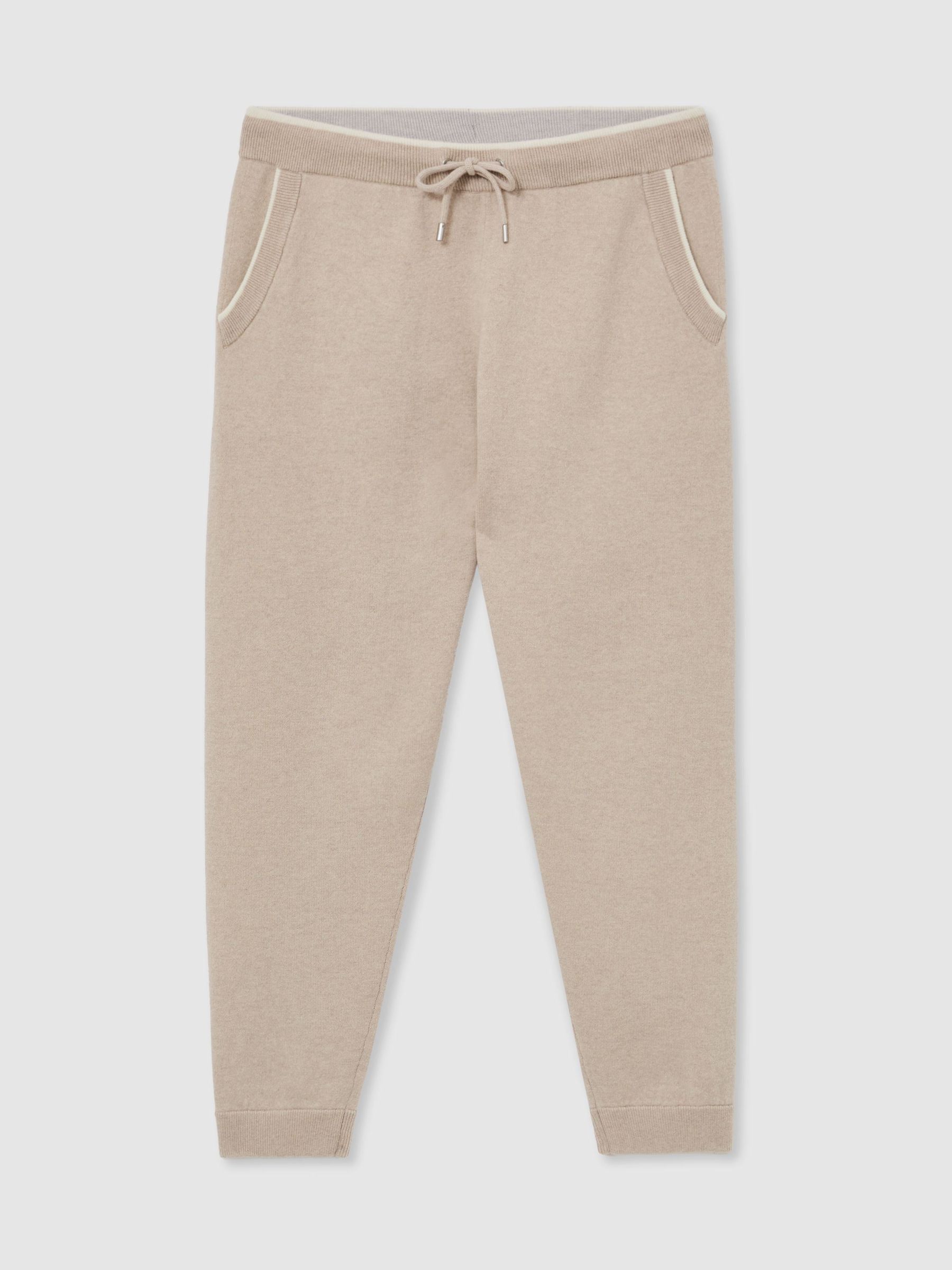 Merino Wool-Blend Cuffed Joggers in Oatmeal - Image 2 of 6
