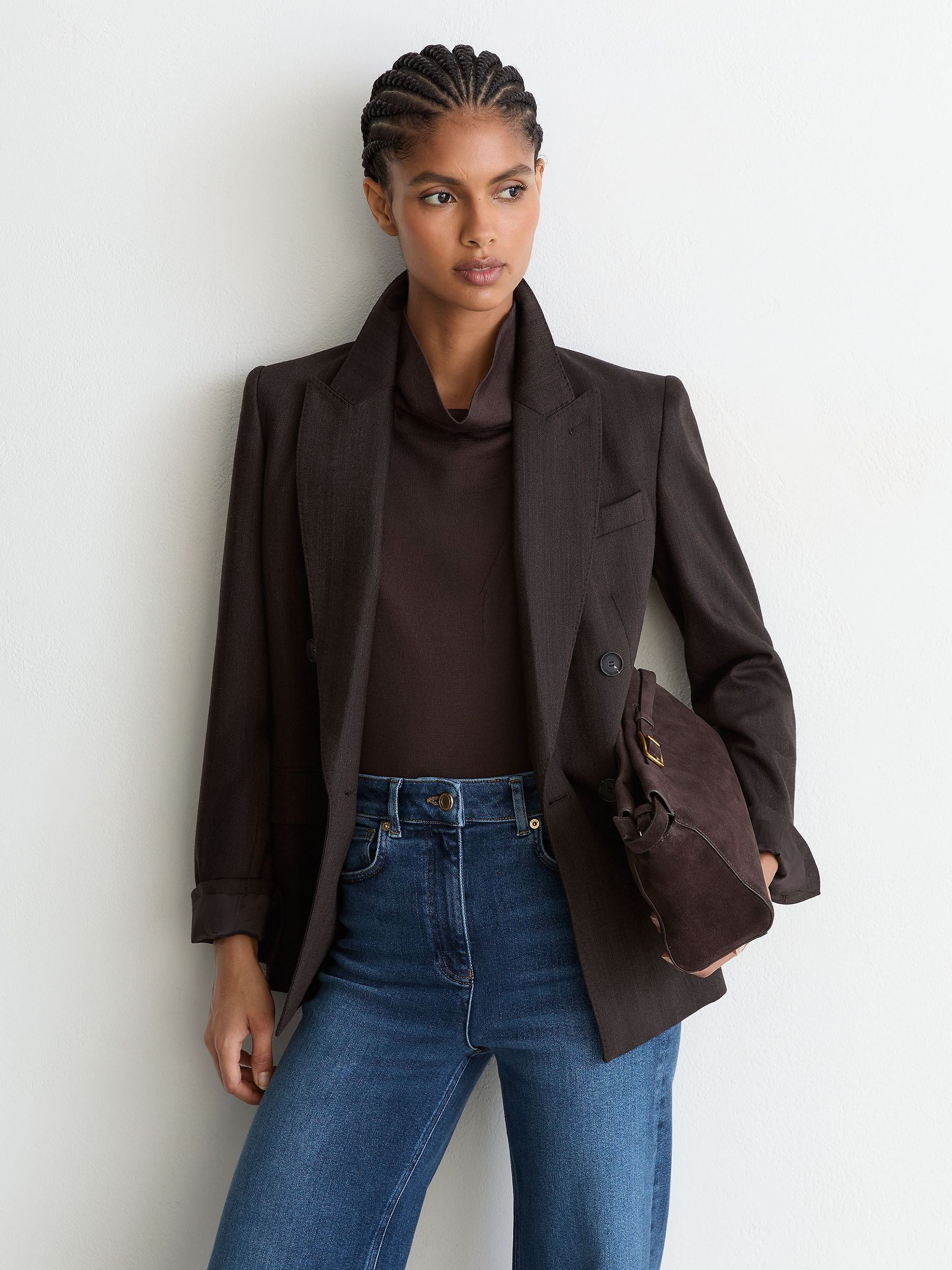 Cotton-Modal Wide-Leg Jeans in Mid Blue - Image 5 of 8