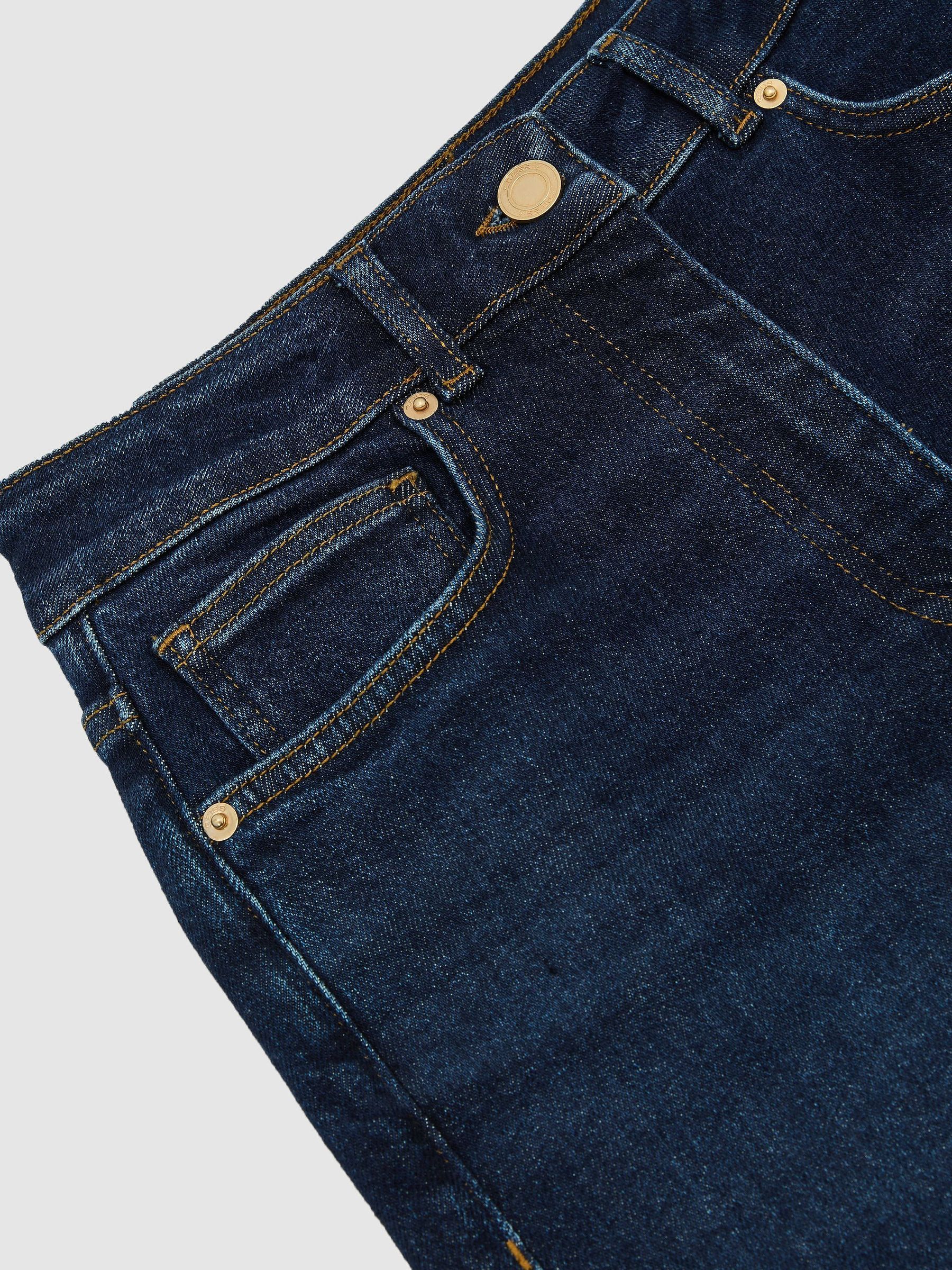 Cotton-Modal Wide-Leg Jeans in Dark Blue - Image 7 of 8