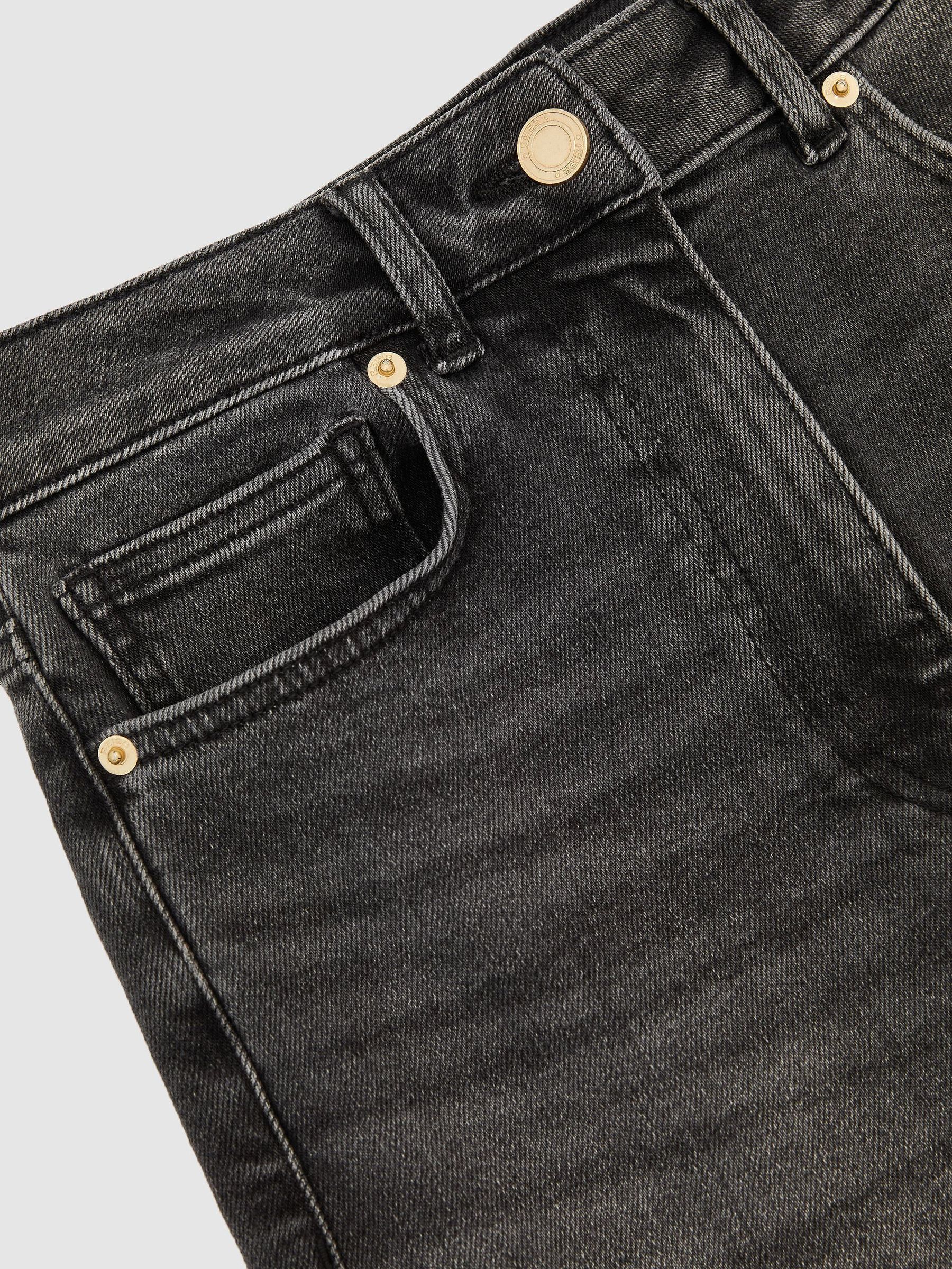 Cotton-Modal Wide-Leg Jeans in Washed Grey - Image 7 of 8