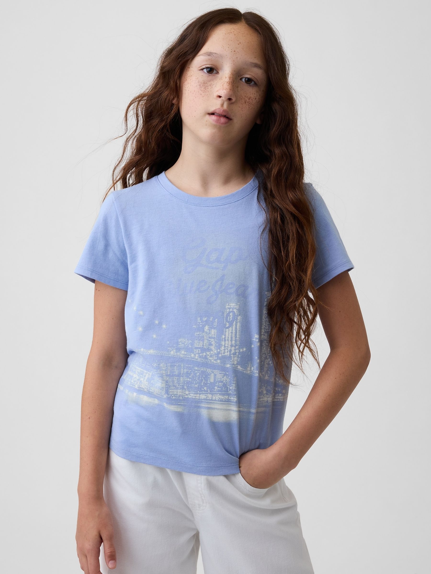 Blue Skyline Logo Graphic Short Sleeve T-Shirt - Image 1 of 4