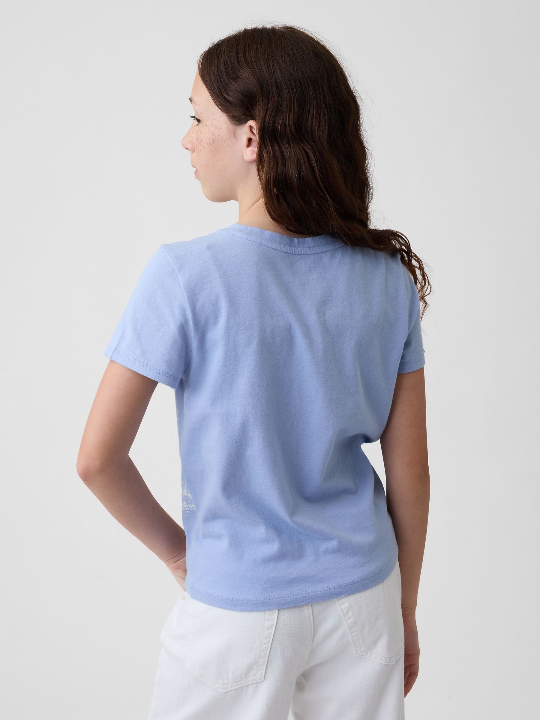 Blue Skyline Logo Graphic Short Sleeve T-Shirt - Image 2 of 4 Blue Skyline Logo Graphic Short Sleeve T-Shirt - Image 2 of 4