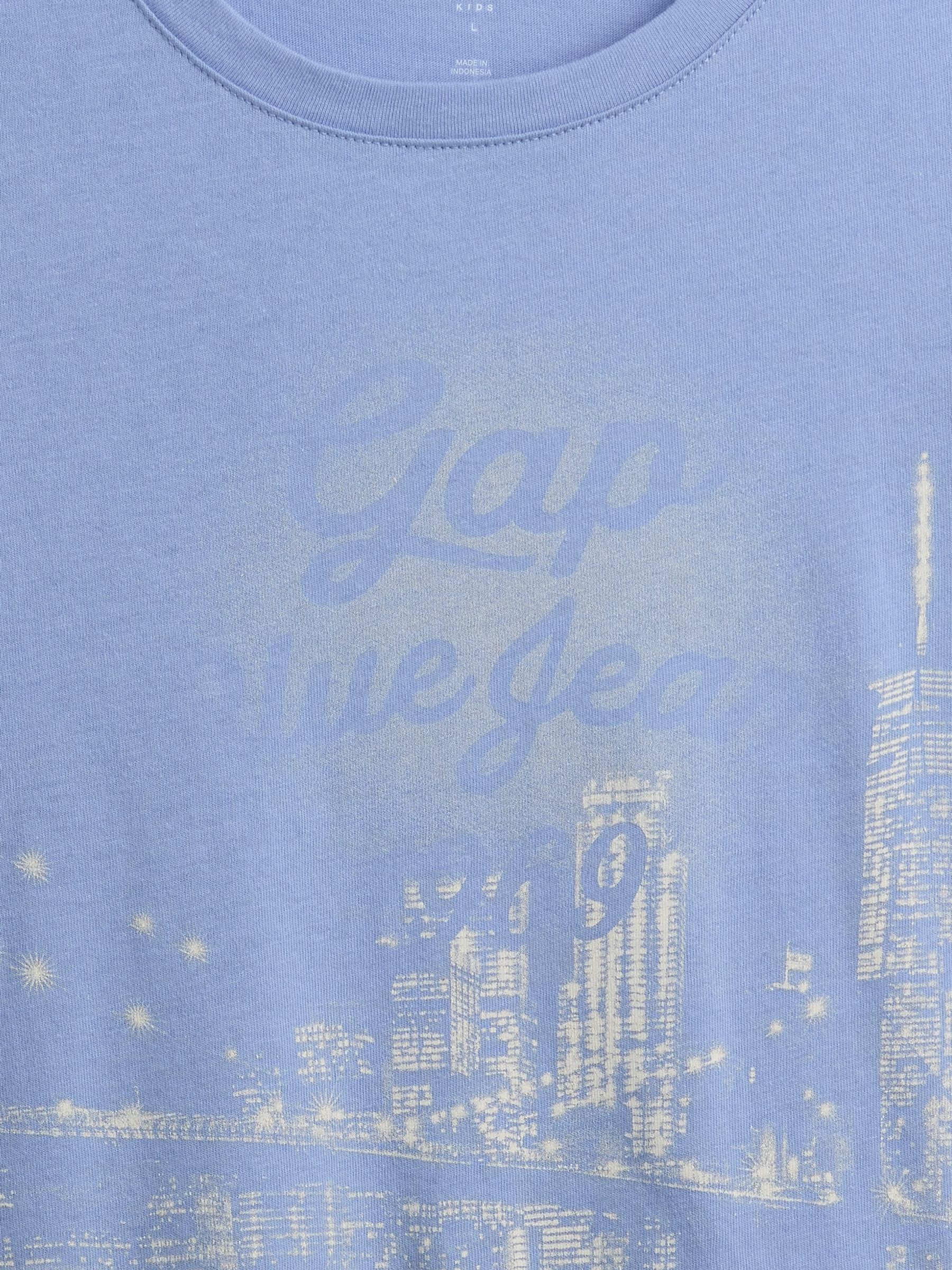 Blue Skyline Logo Graphic Short Sleeve T-Shirt - Image 4 of 4 Blue Skyline Logo Graphic Short Sleeve T-Shirt - Image 4 of 4