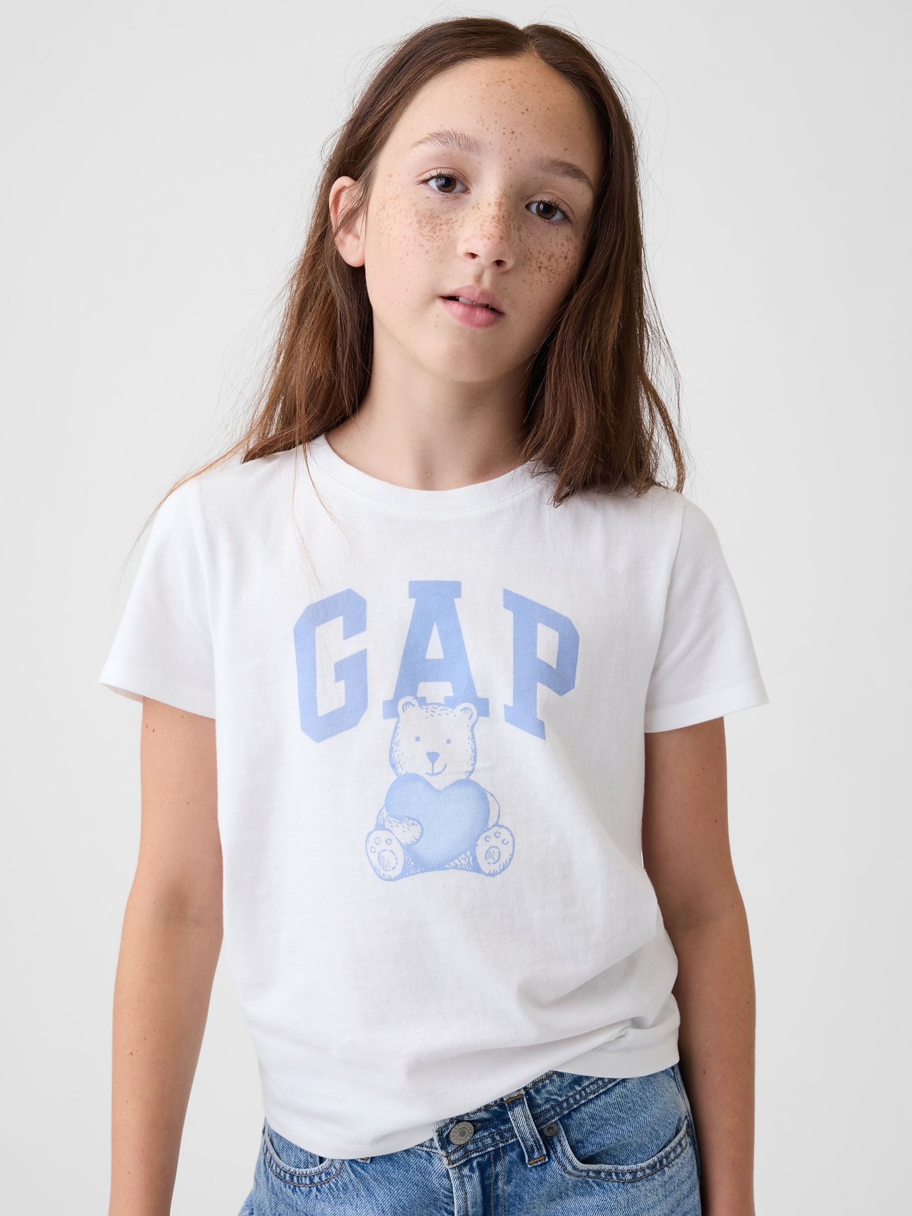 White Brannan Bear Logo Graphic Short Sleeve T-Shirt - Image 1 of 4 White Brannan Bear Logo Graphic Short Sleeve T-Shirt - Image 1 of 4