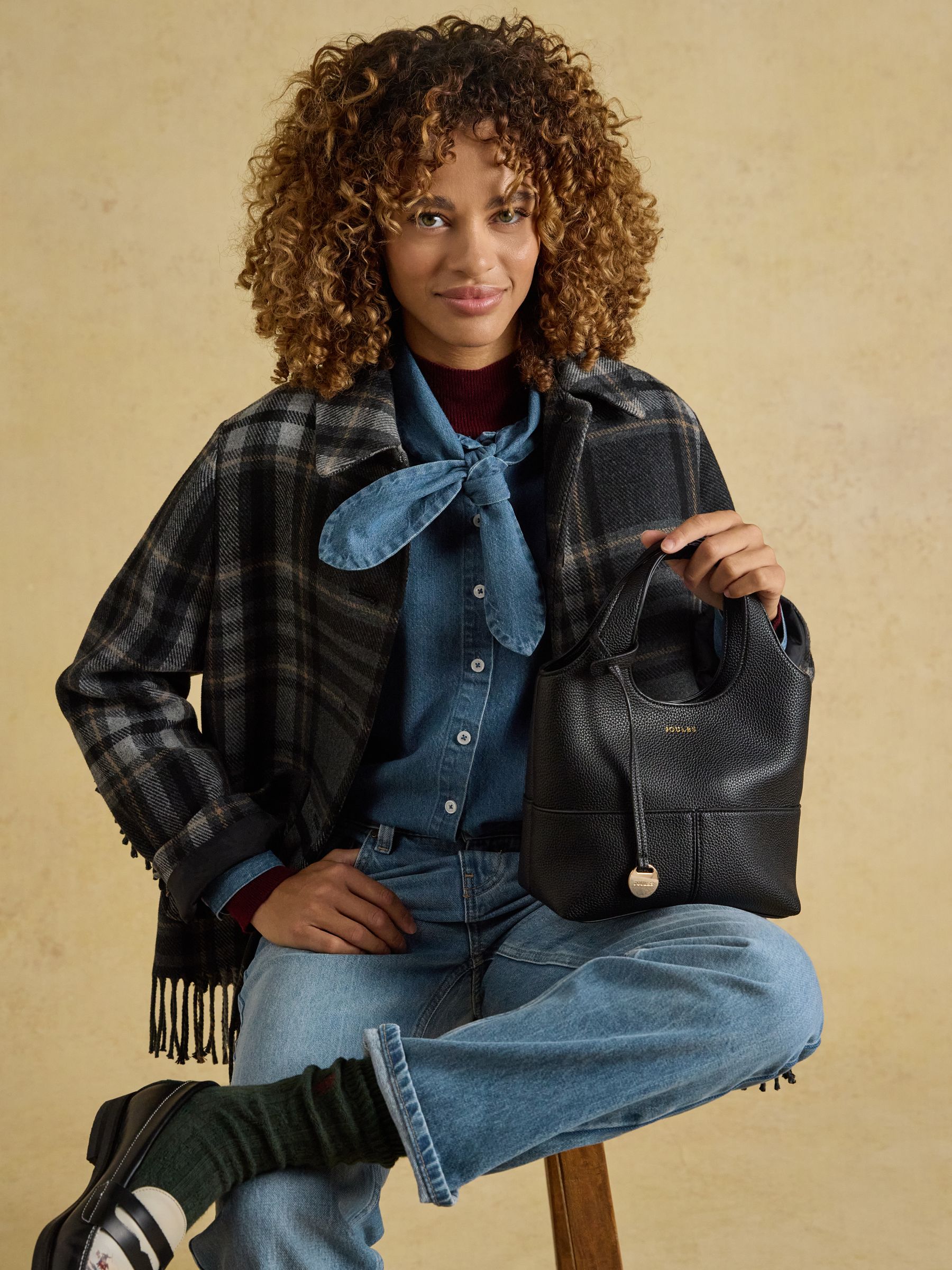 Crossbody Black Tophandle Tote Bag - Image 2 of 8 Crossbody Black Tophandle Tote Bag - Image 2 of 8