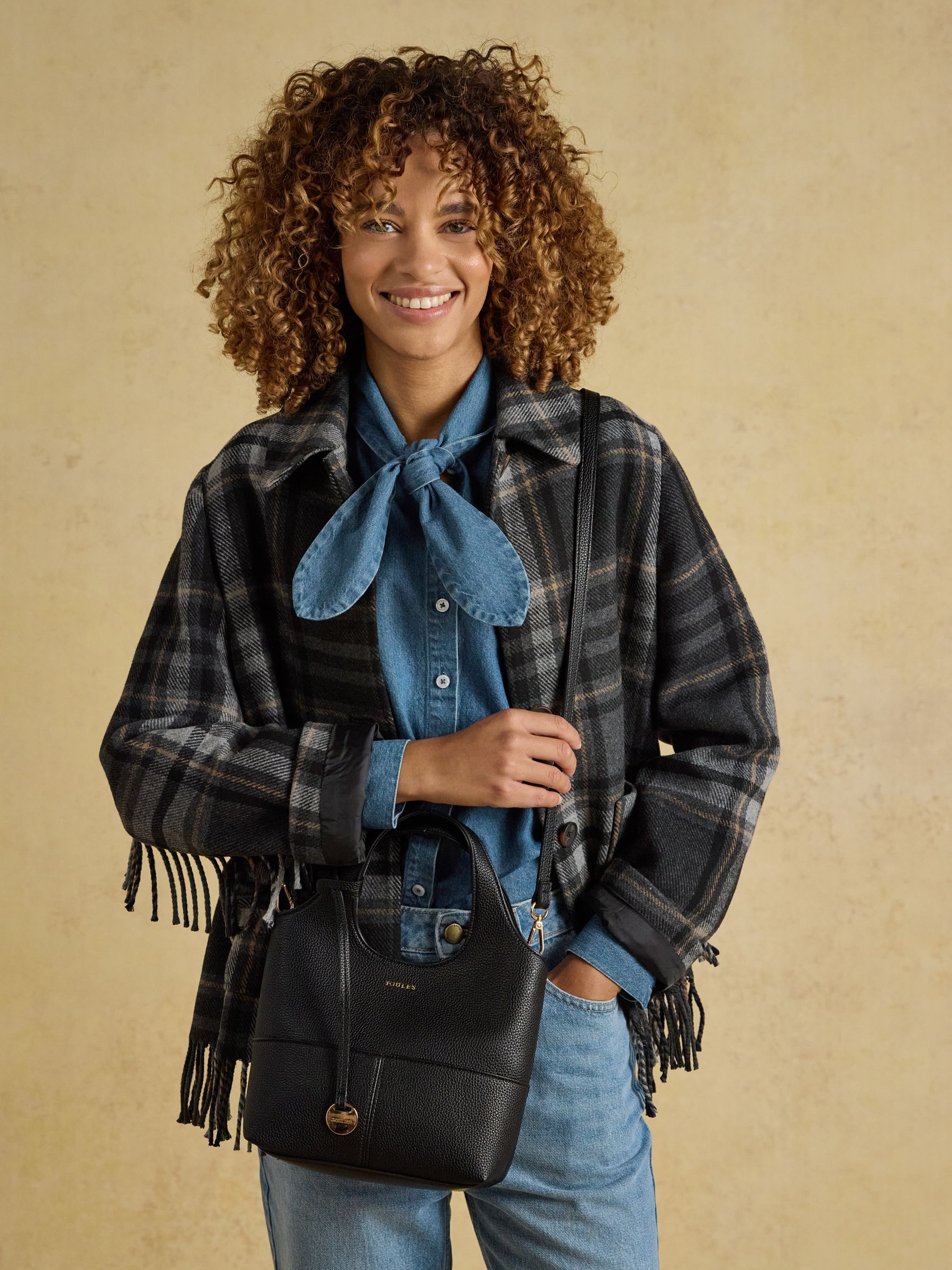 Crossbody Black Tophandle Tote Bag - Image 4 of 8
