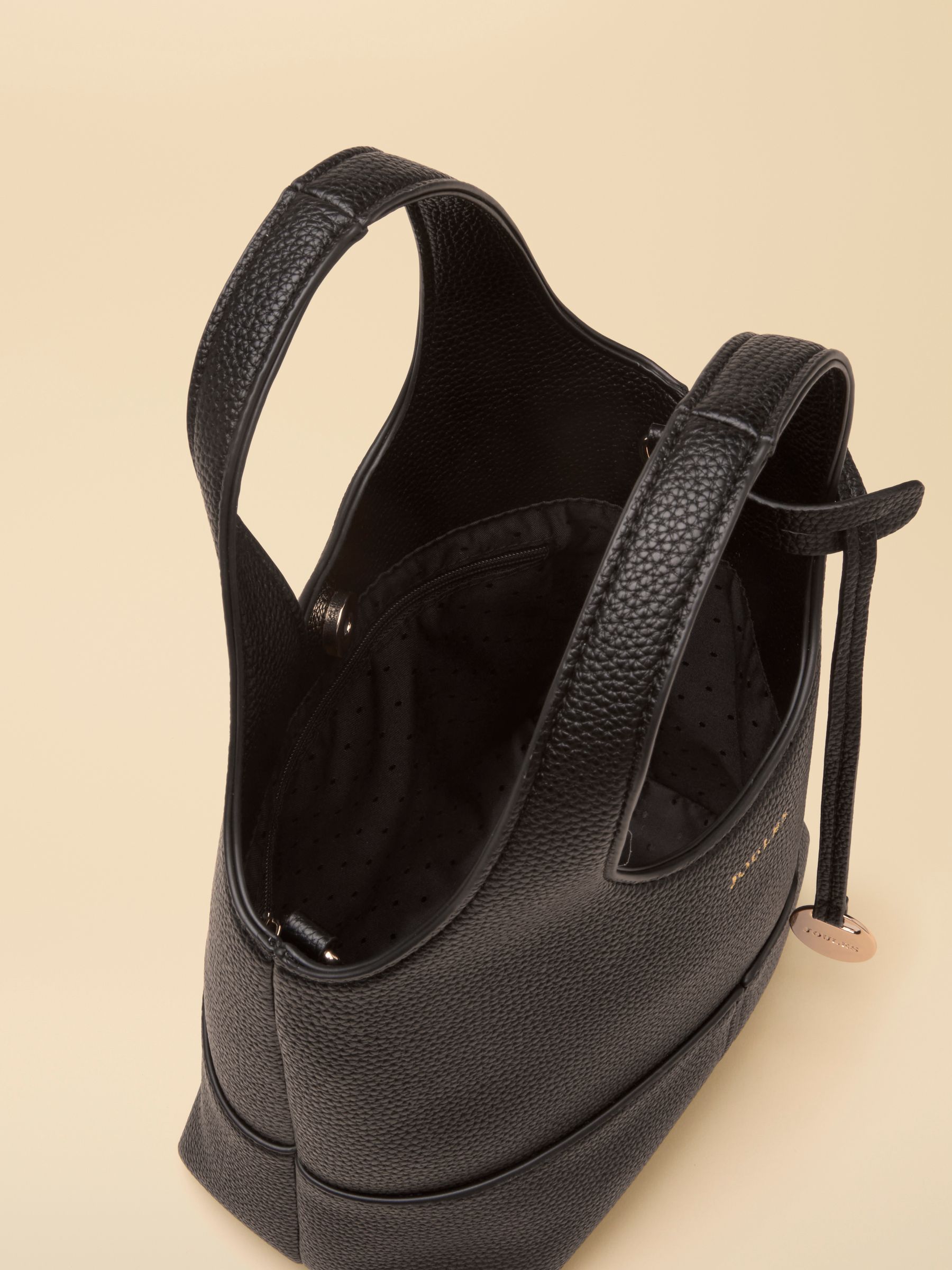Crossbody Black Tophandle Tote Bag - Image 5 of 8