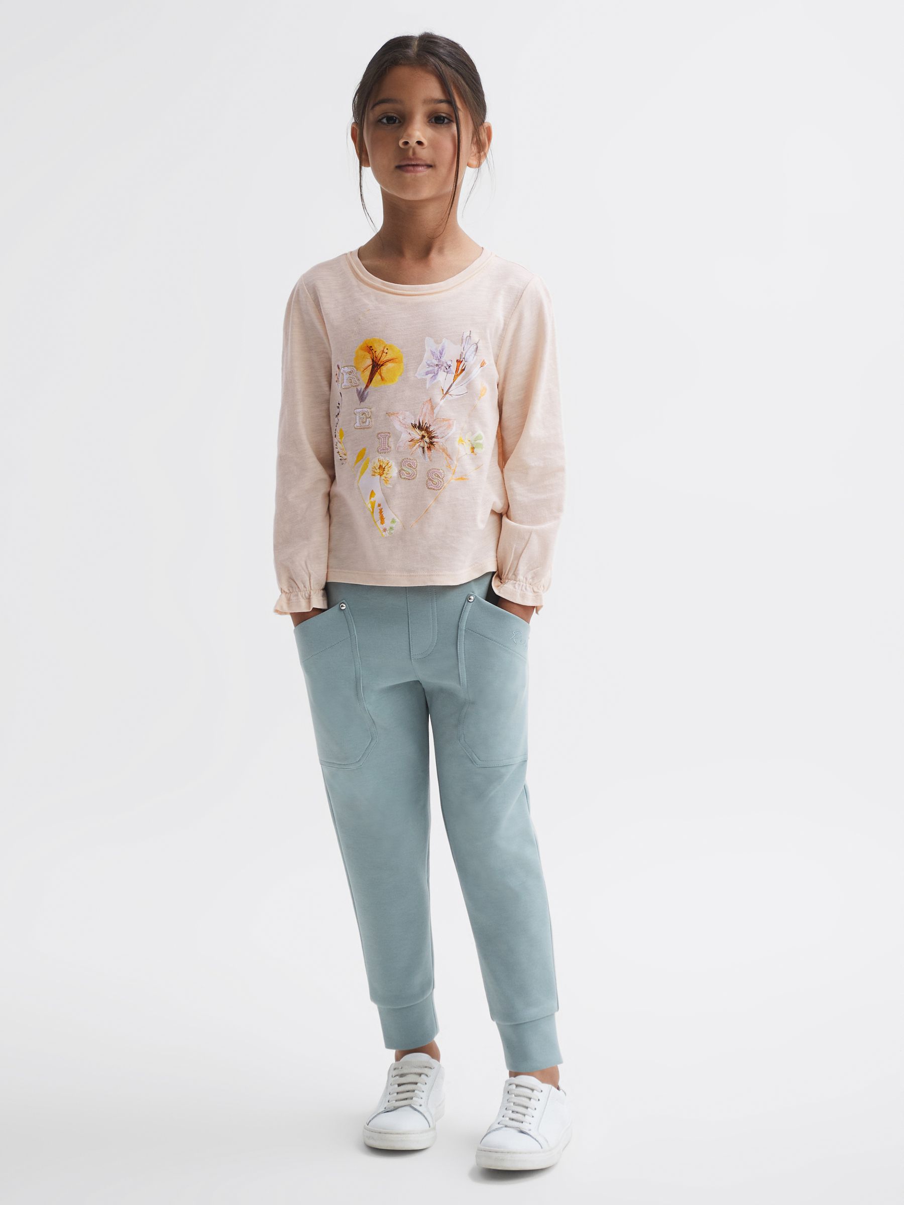 9-14 yrs Cotton Sequin Motif T-Shirt in Ivory Print - Image 4 of 6