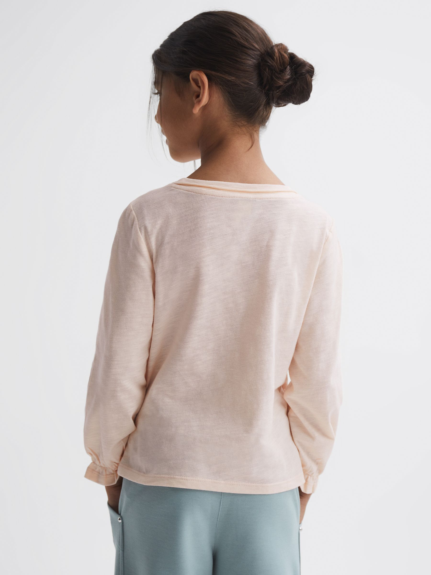 9-14 yrs Cotton Sequin Motif T-Shirt in Ivory Print - Image 5 of 6