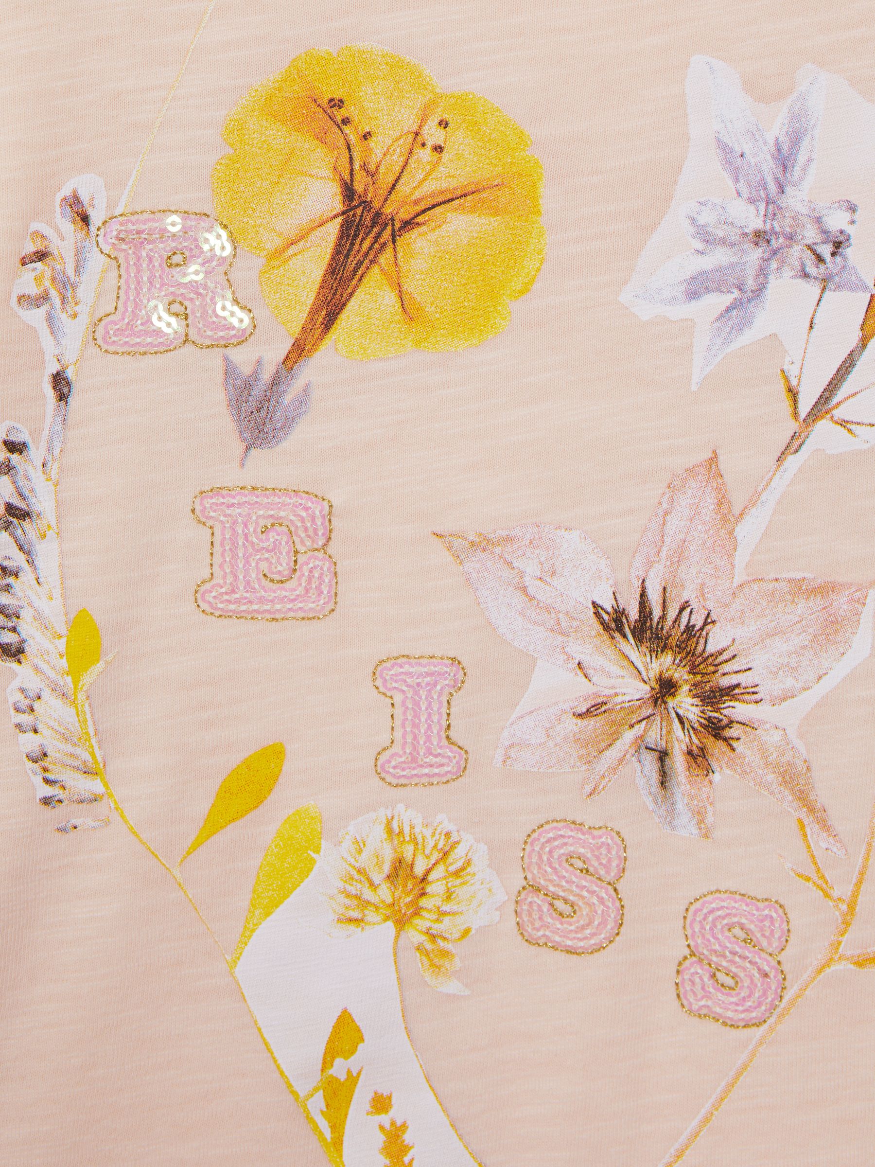 9-14 yrs Cotton Sequin Motif T-Shirt in Ivory Print - Image 6 of 6