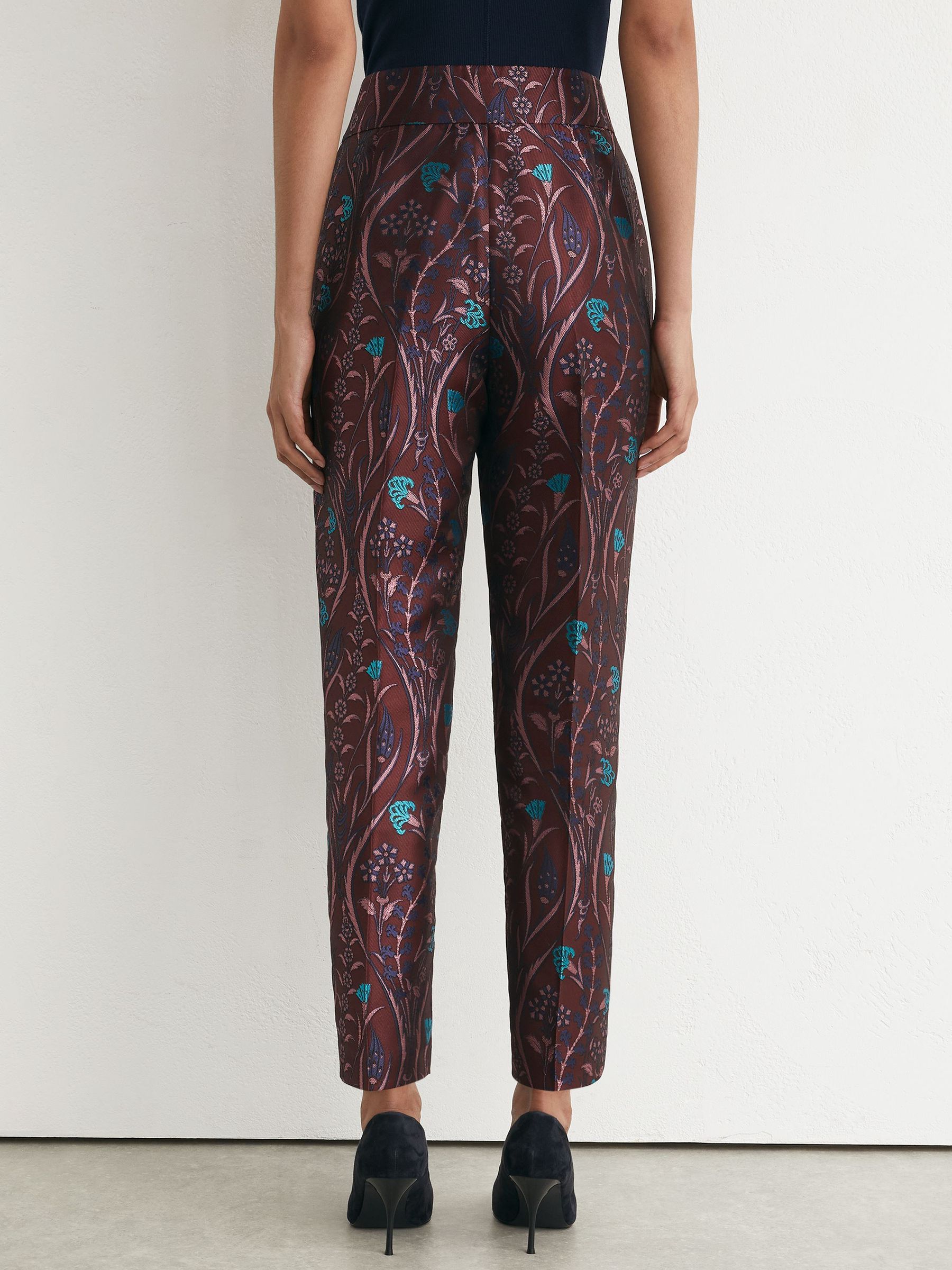 Jacquard Tapered Trousers in Purple - Image 5 de 9