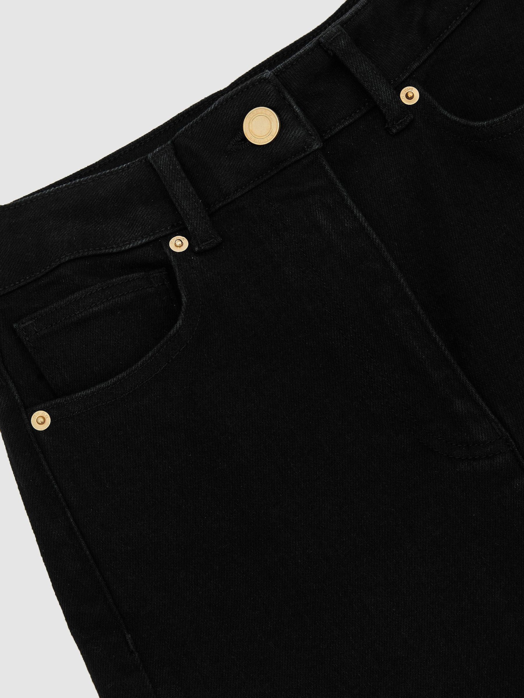 Cotton-Modal Wide-Leg Jeans in Black - Image 6 of 7