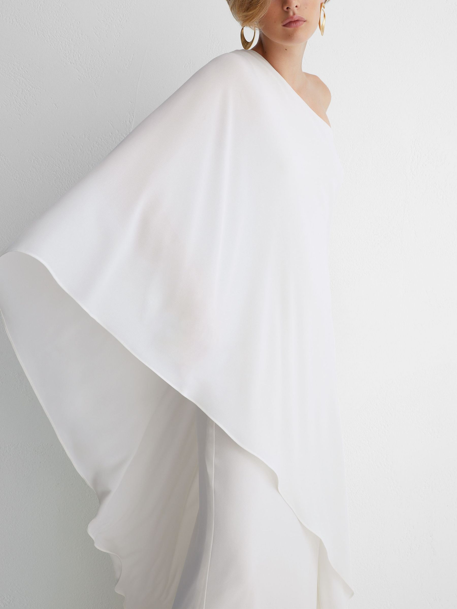 Atelier One-Shoulder Maxi Dress in Ivory - Image 4 of 6