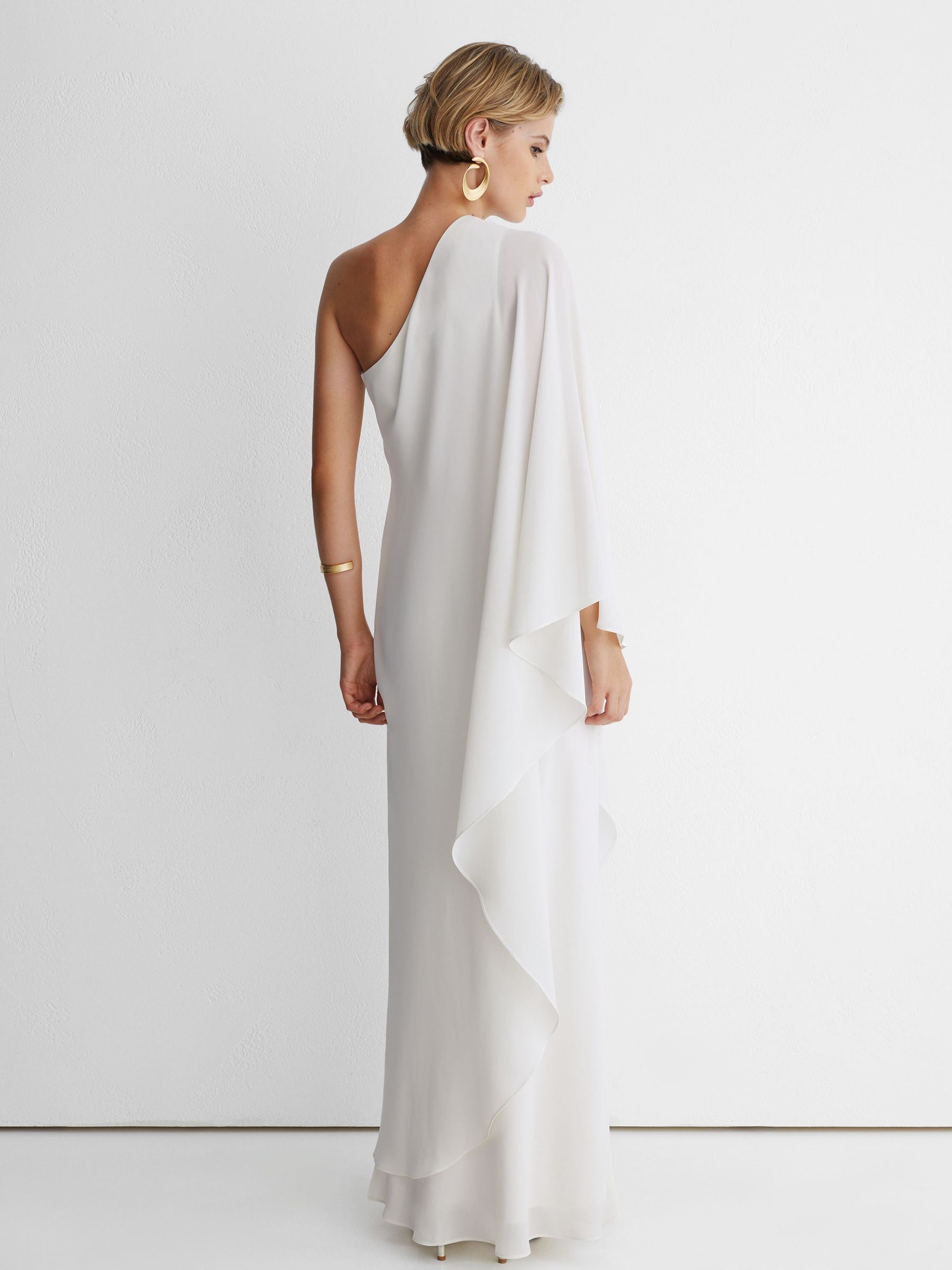 Atelier One-Shoulder Maxi Dress in Ivory - Image 5 of 6