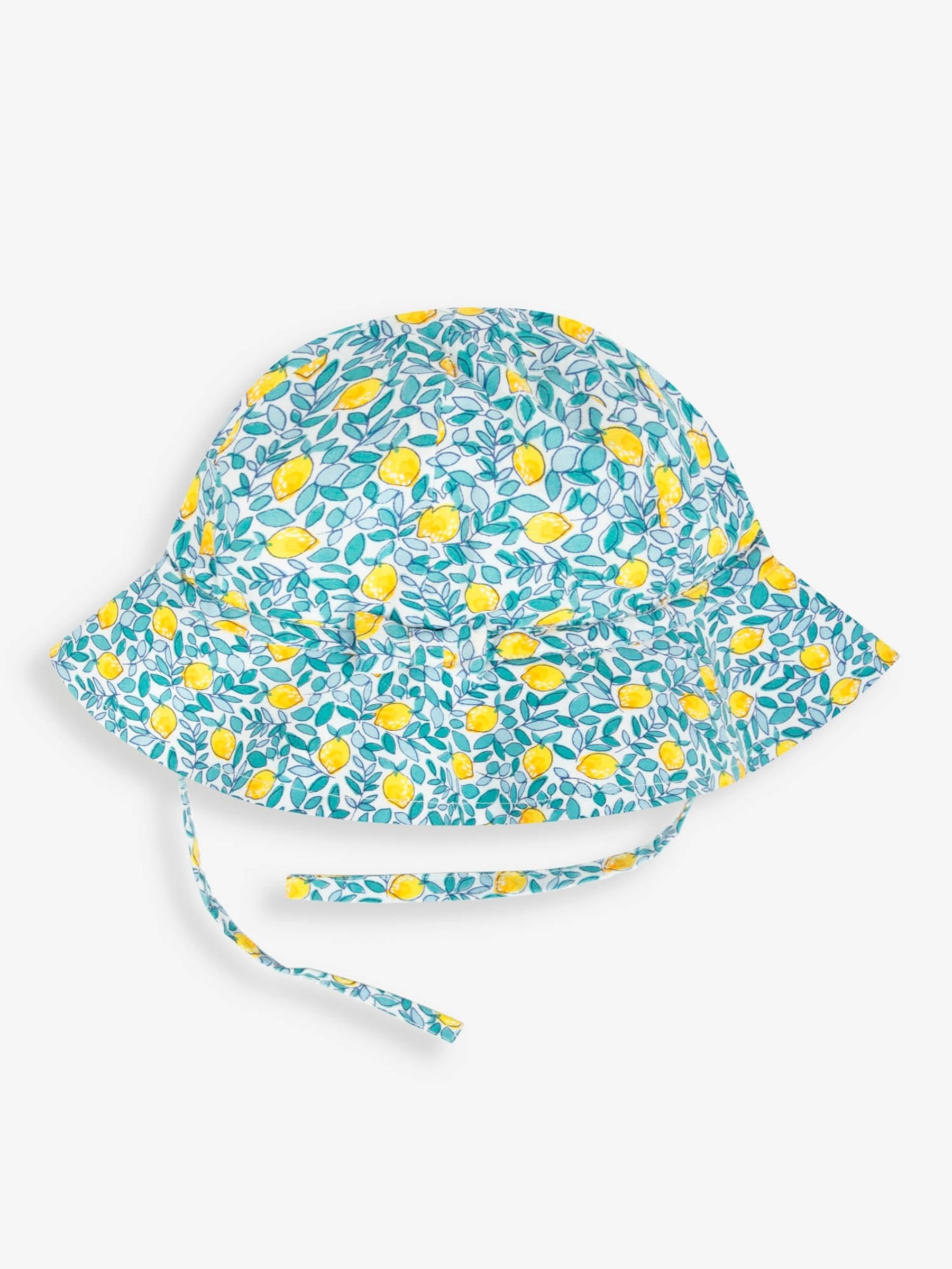 Blue Lemon Bloom Print Floppy Sun Hat - Image 1 of 2