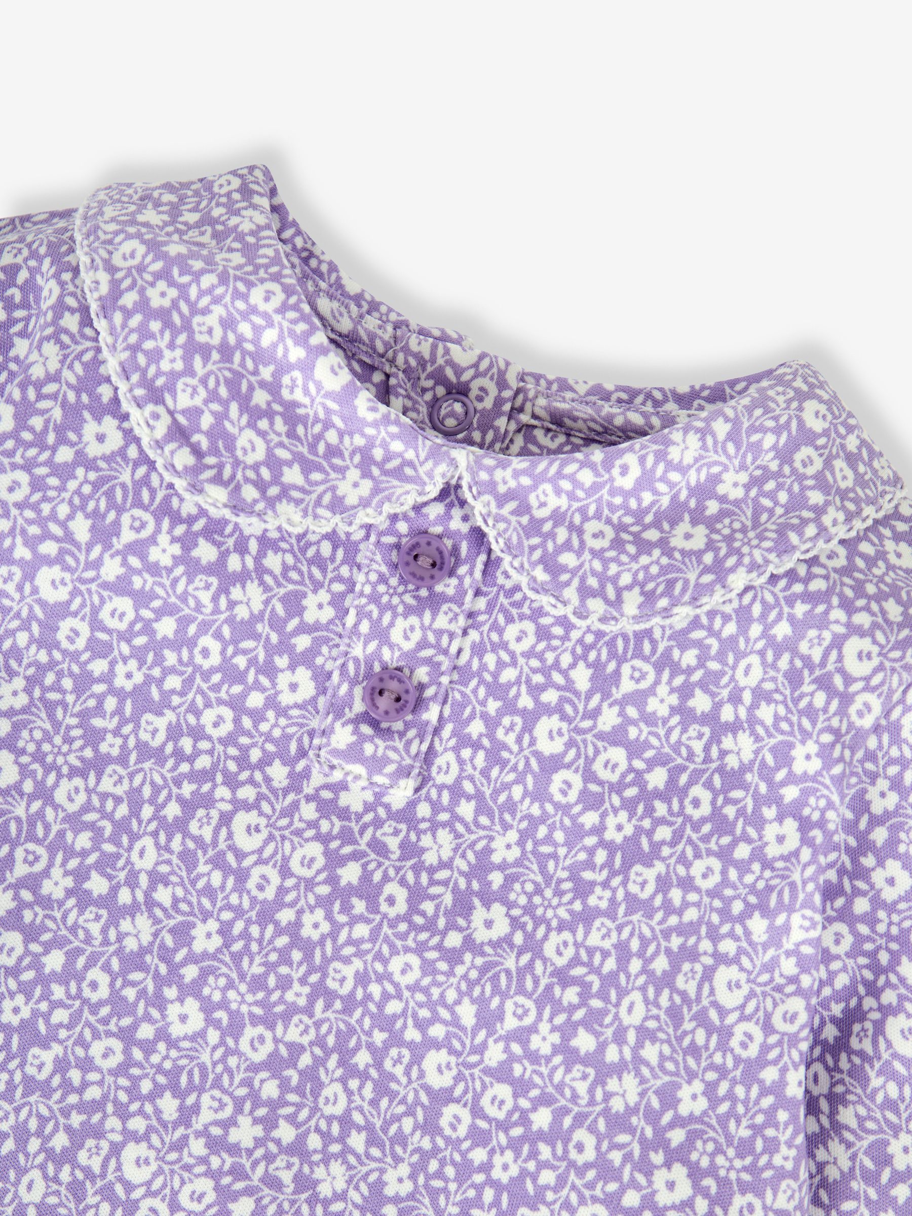 Ditsy Floral Peter Pan Top in Lilac - Image 2 of 2