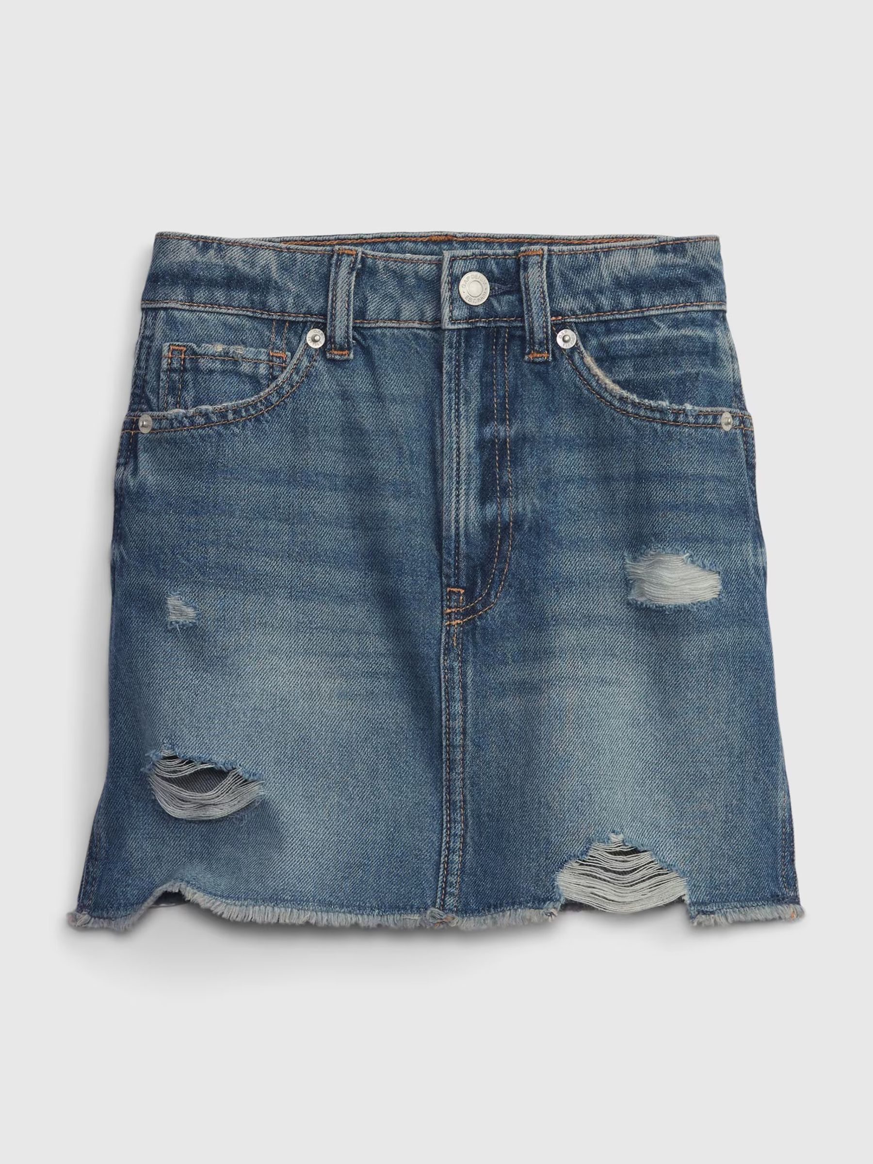 Blue High Rise Denim Skirt (5-14yrs) - Image 1 of 2