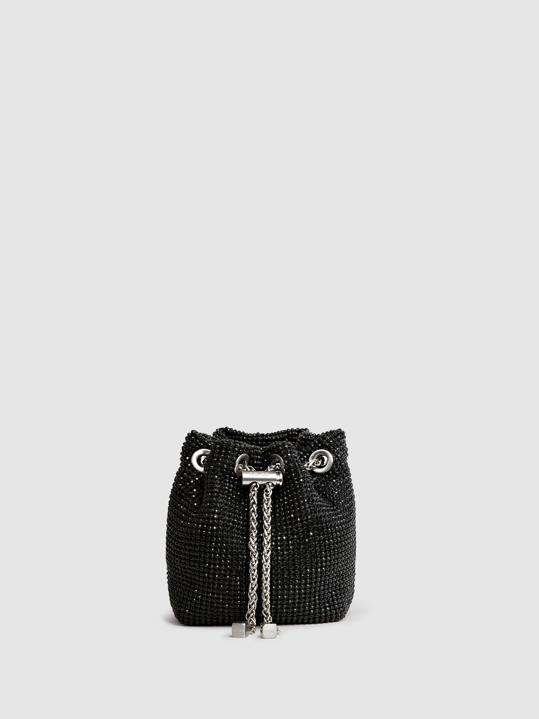 Crystal Bucket Mini Bag in Black - Image 1 of 6