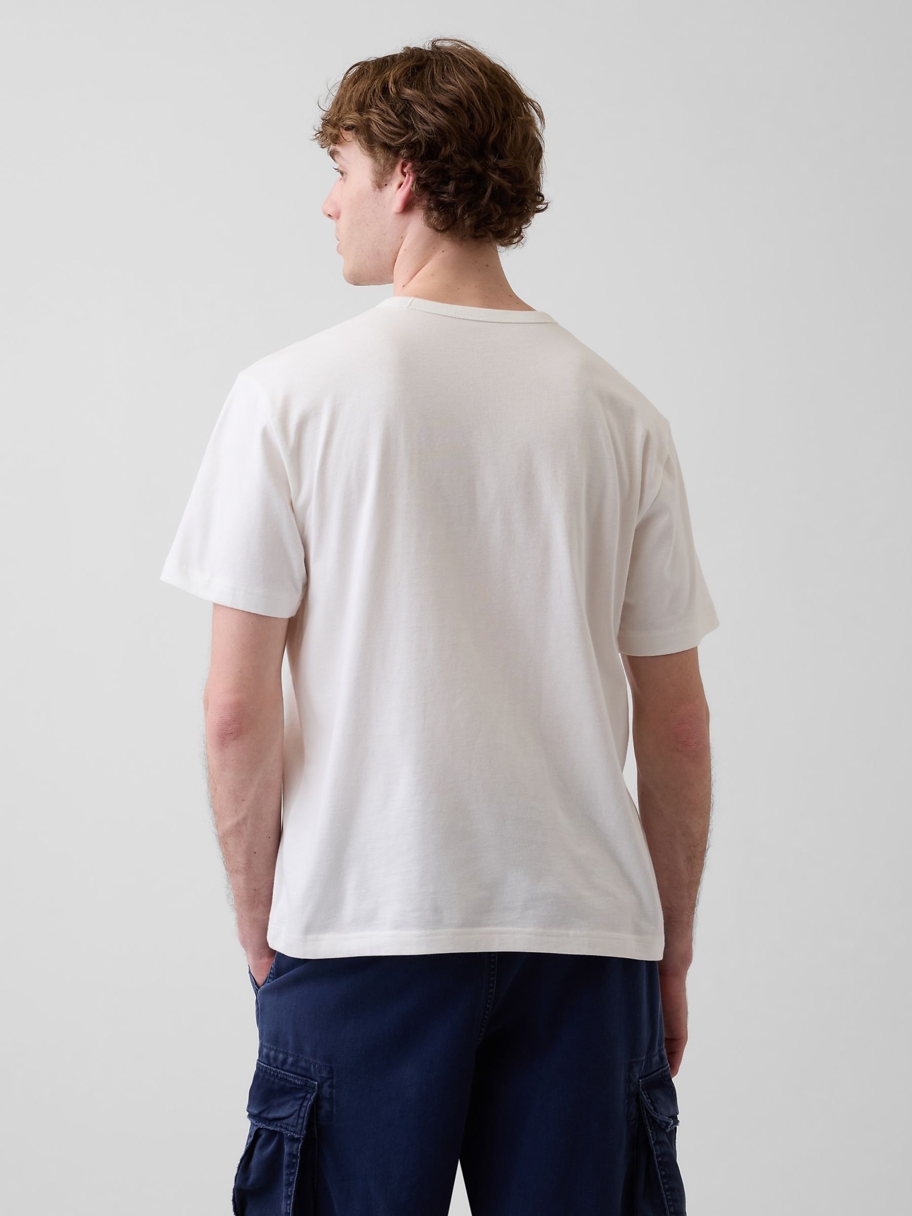 White Relaxed Branan Bear Logo Short Sleeve T-Shirt - Image 2 of 4