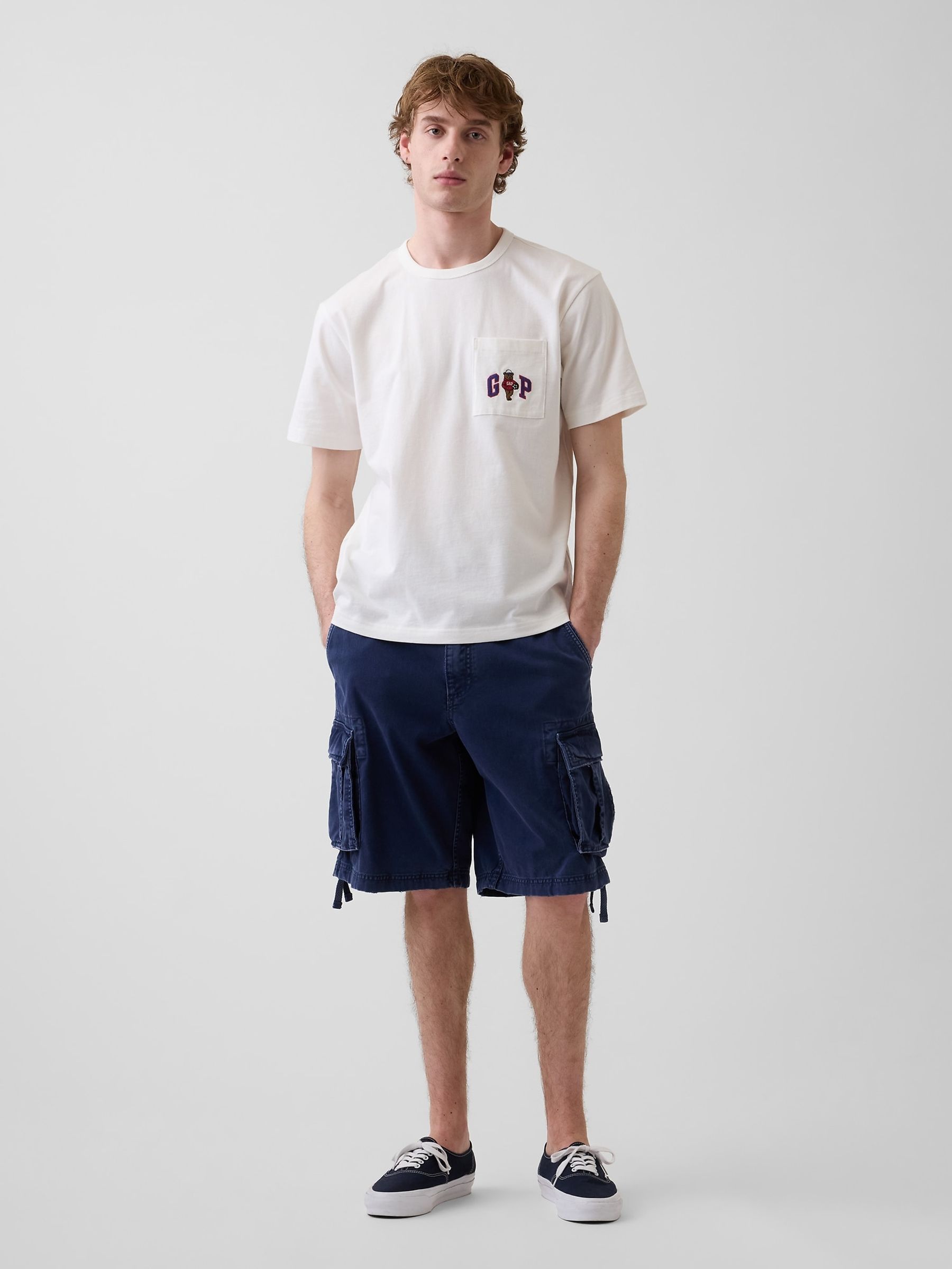 White Relaxed Branan Bear Logo Short Sleeve T-Shirt - Image 3 of 4