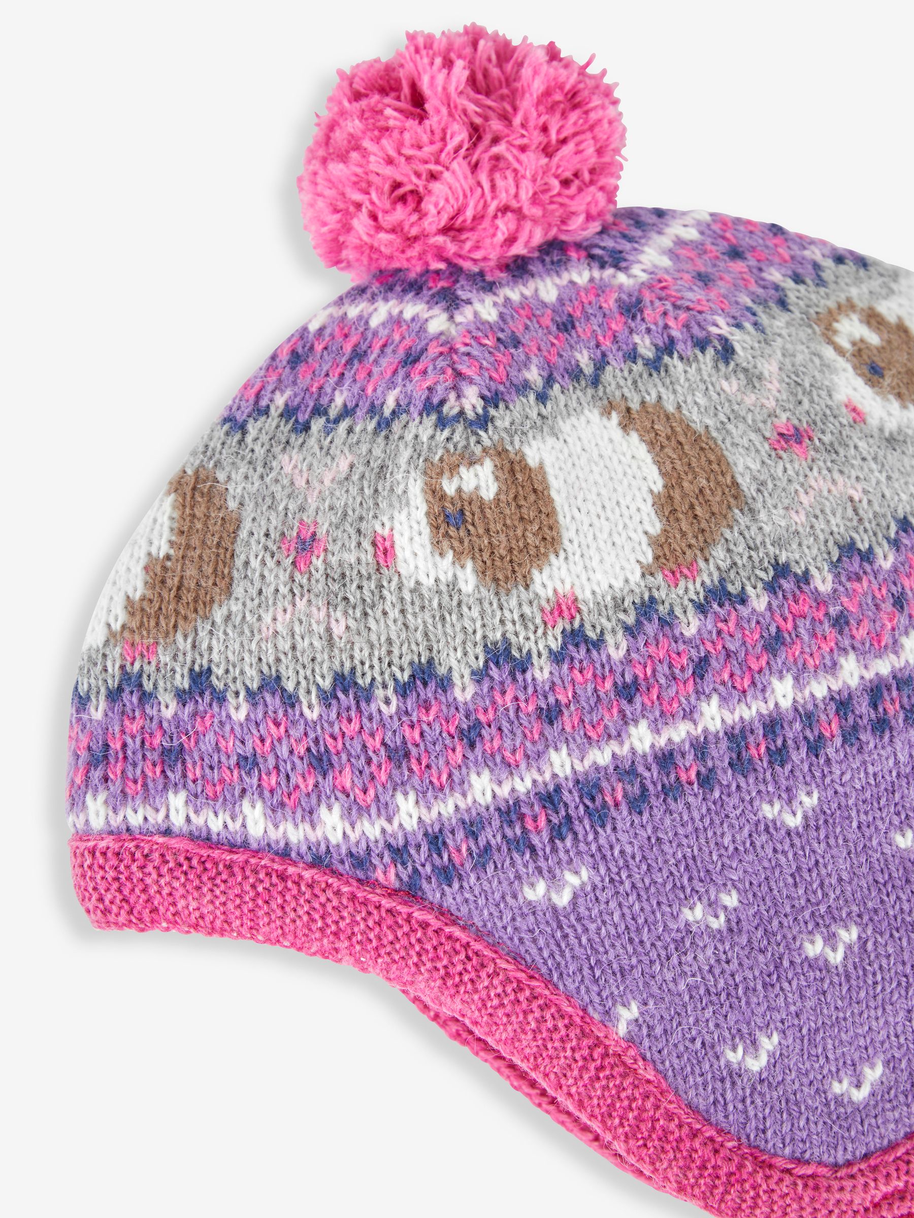 Pink Guinea Pig Fair Isle Pattern Hat - Image 2 of 2