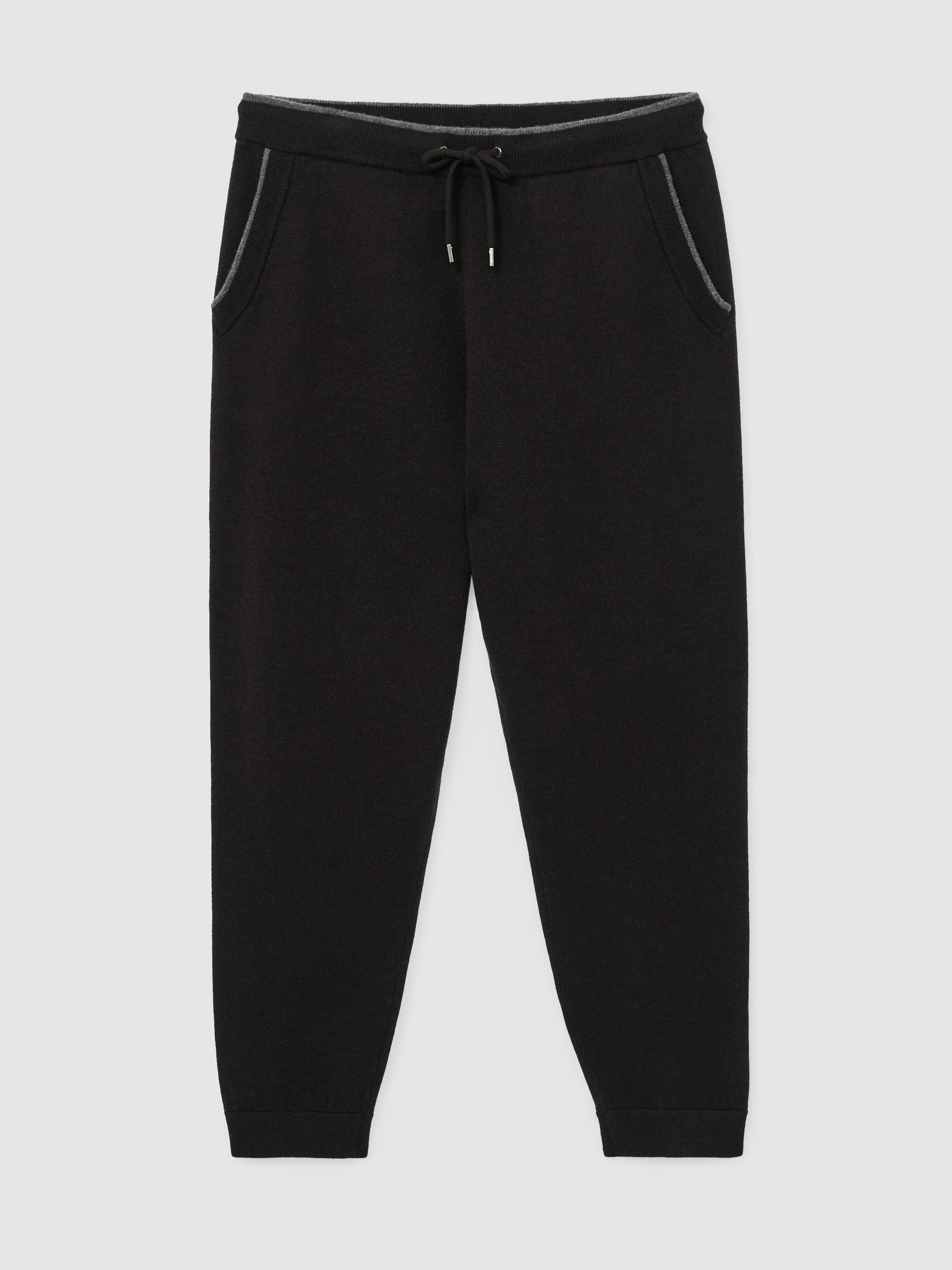 Merino Wool-Blend Cuffed Joggers in Chocolate Brown - Image 2 of 6