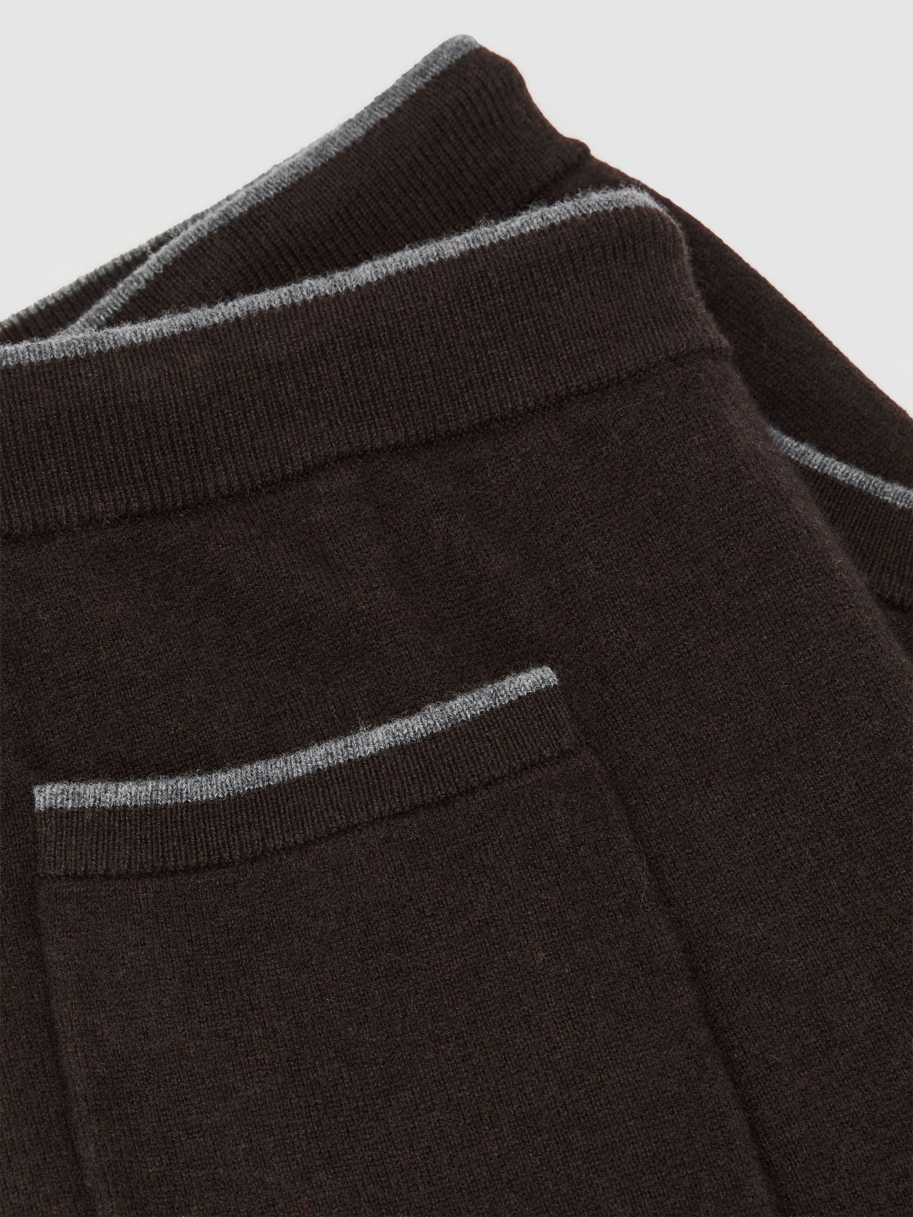 Merino Wool-Blend Cuffed Joggers in Chocolate Brown - Image 6 of 6