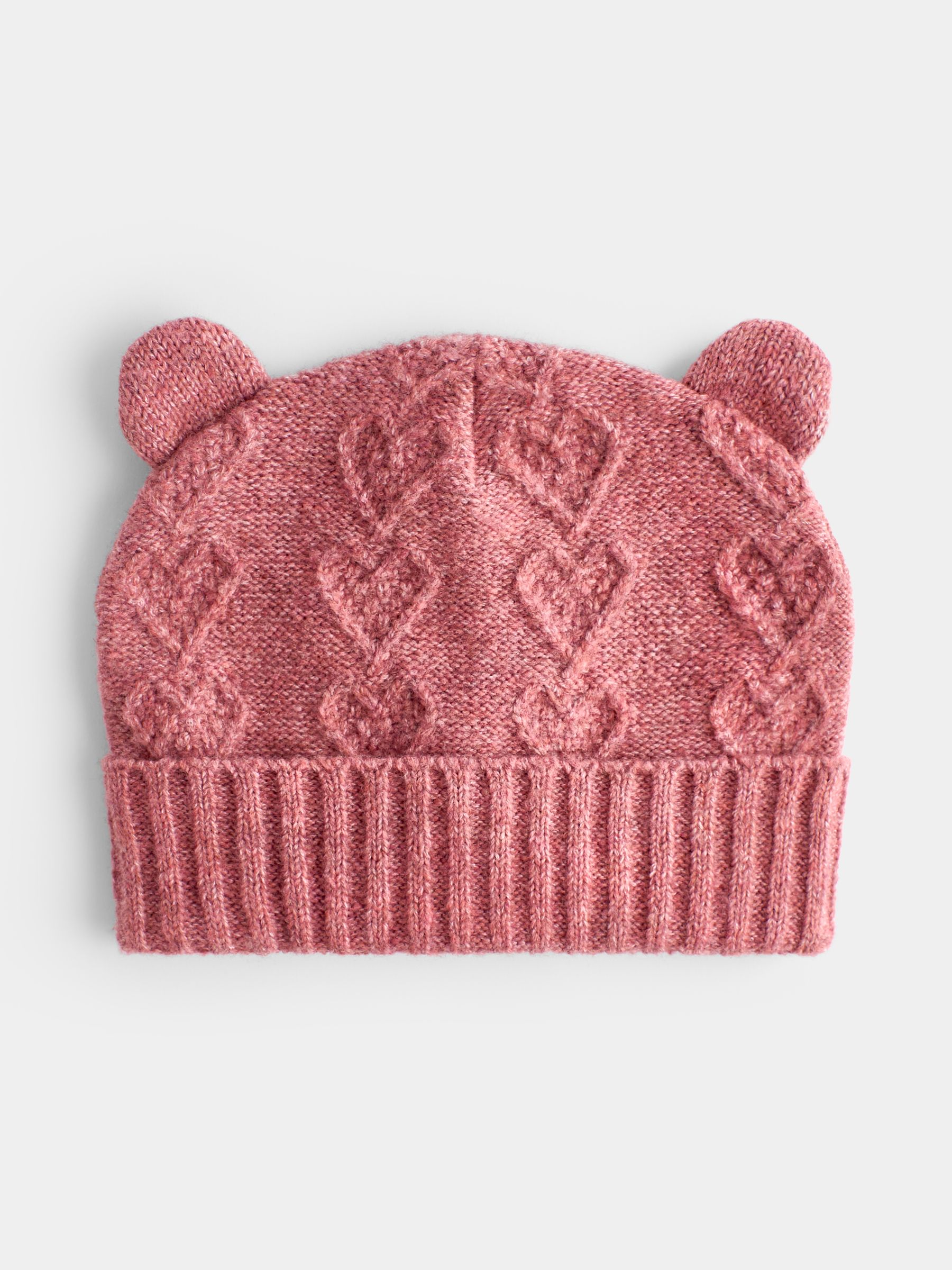 Pink Bear Knitted Hat And Mittens Set - Image 2 of 7