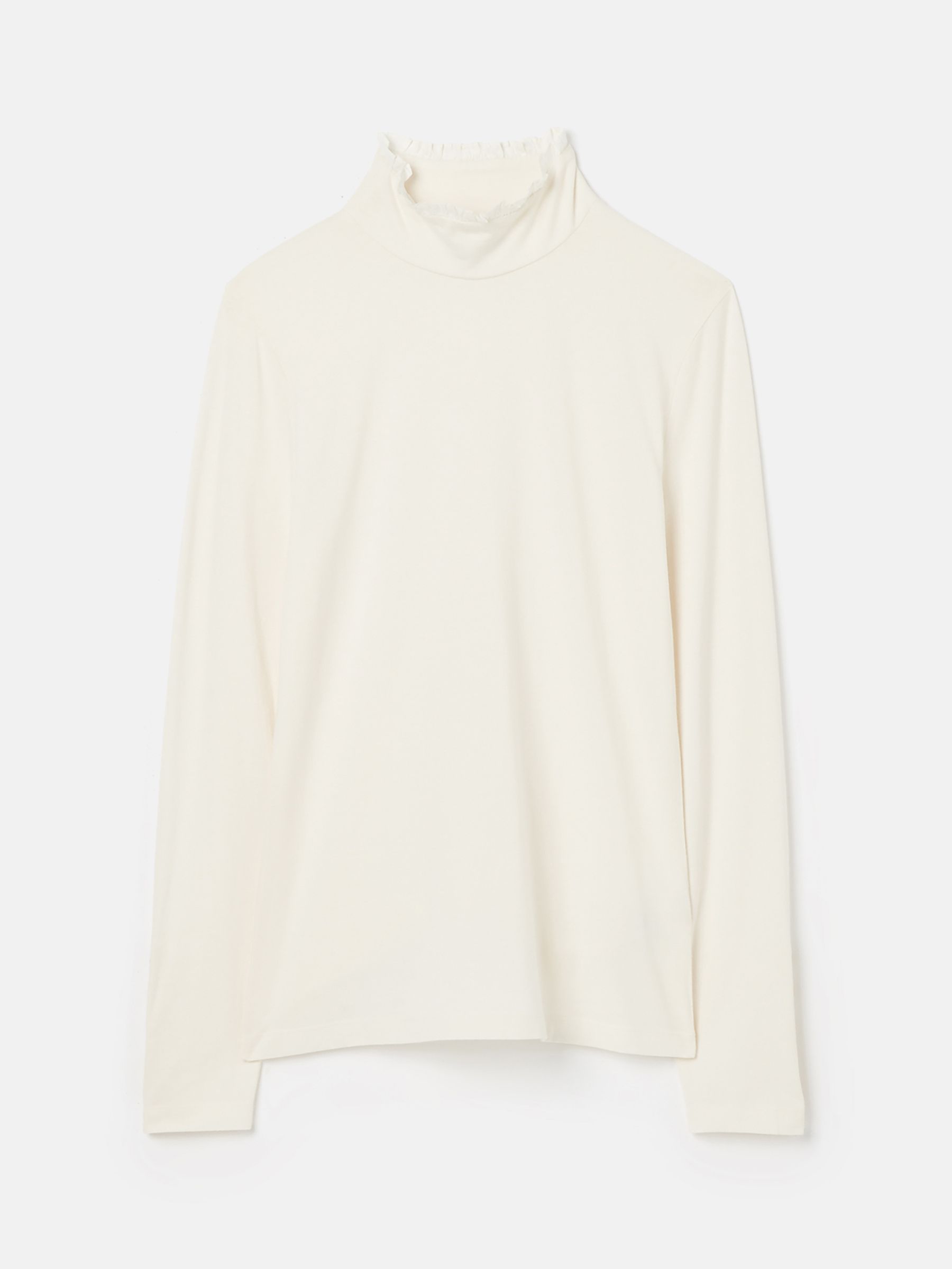 Amy Cream Long Sleeve High Neck Jersey Top - Image 7 of 7