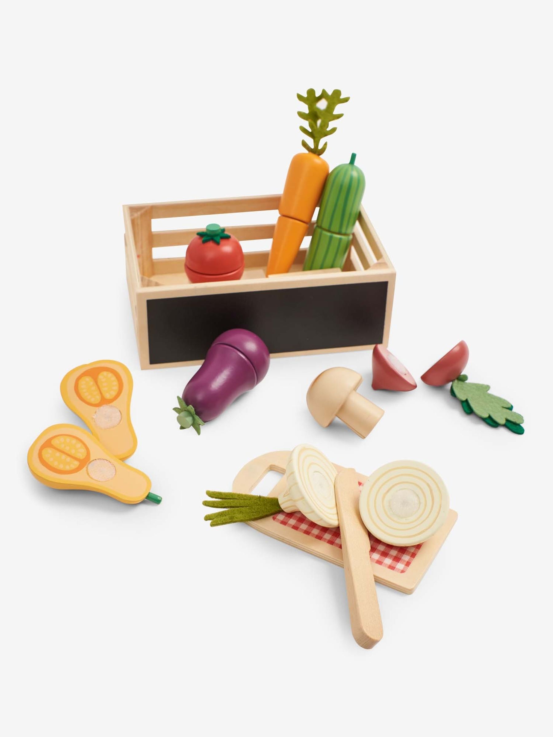 Wooden Vegetable Play Food Set | JoJo Maman Bébé