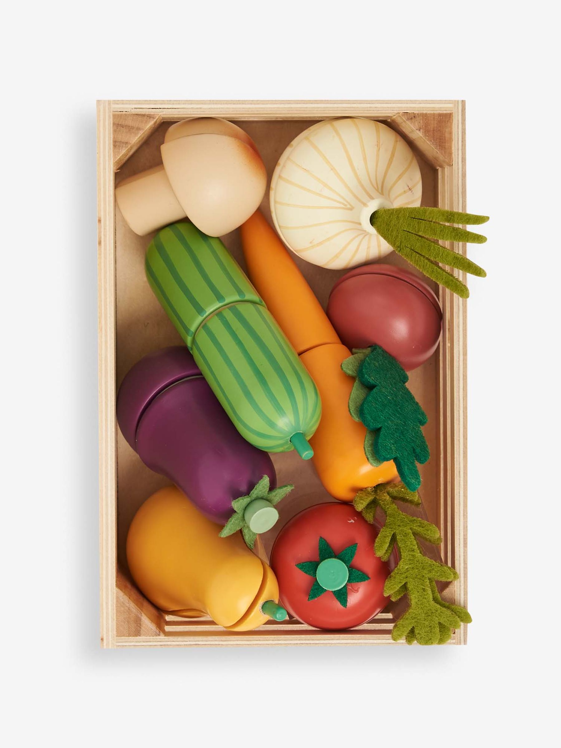 Wooden Vegetable Play Food Set | JoJo Maman Bébé